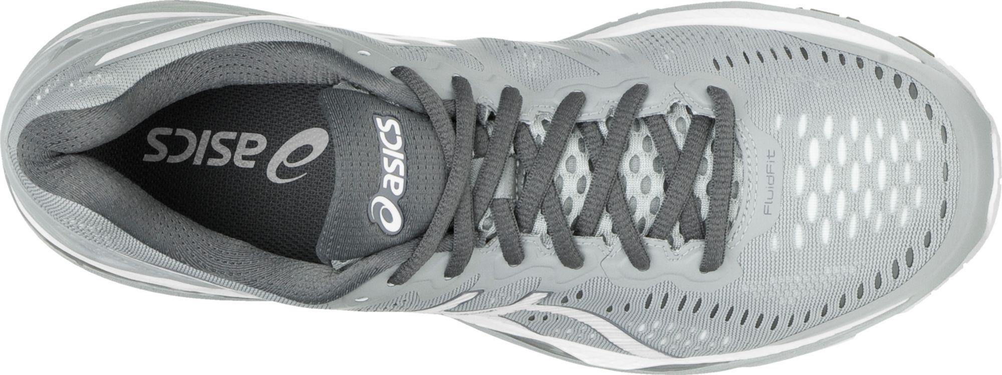 Asics Gel Kayano 23 Running Shoes In Grey White Gray For Men Lyst Asics Gel Kayano 23 Running Shoes In Grey White Gray For Men Lyst