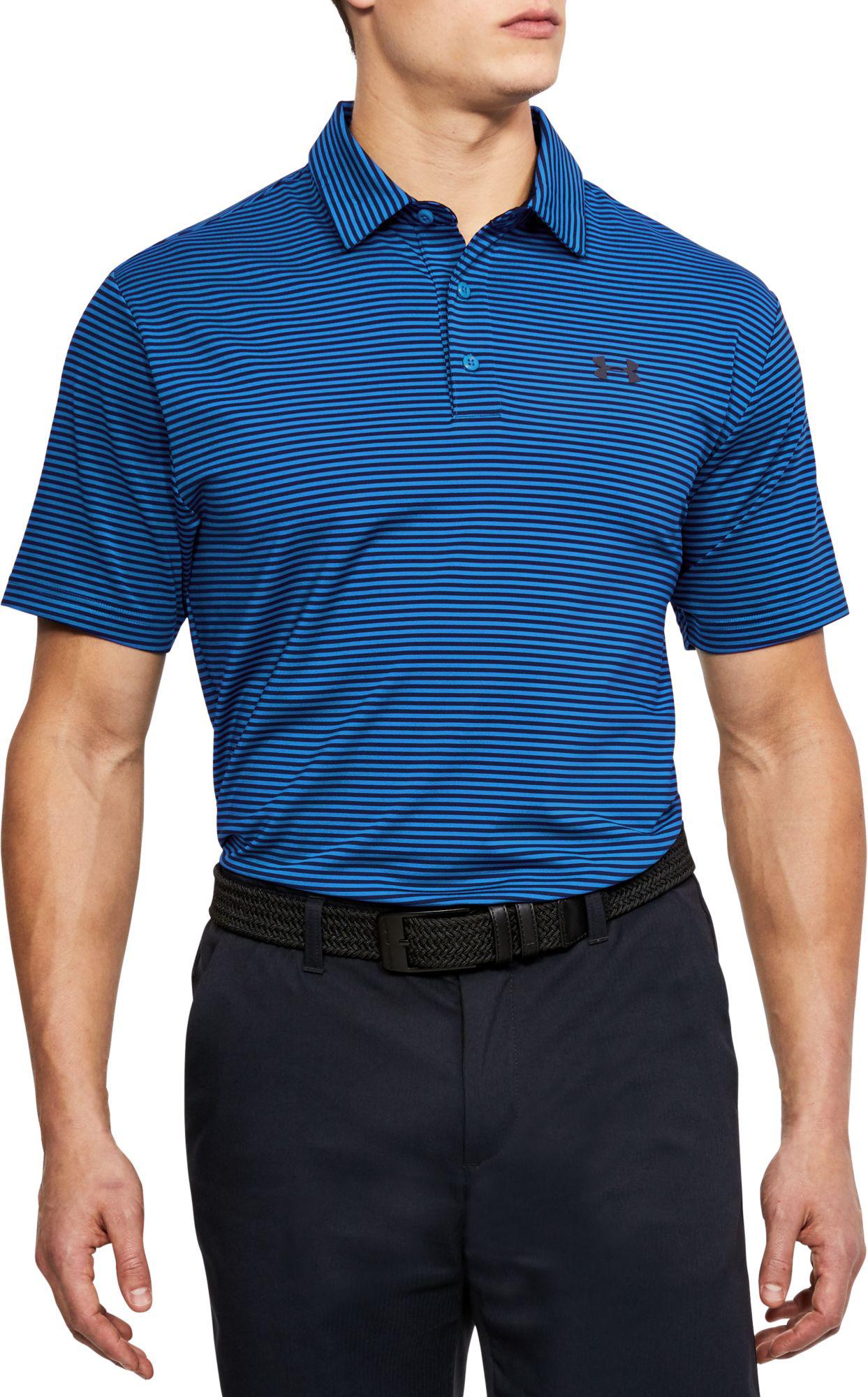 under armour men's playoff core stripe golf polo