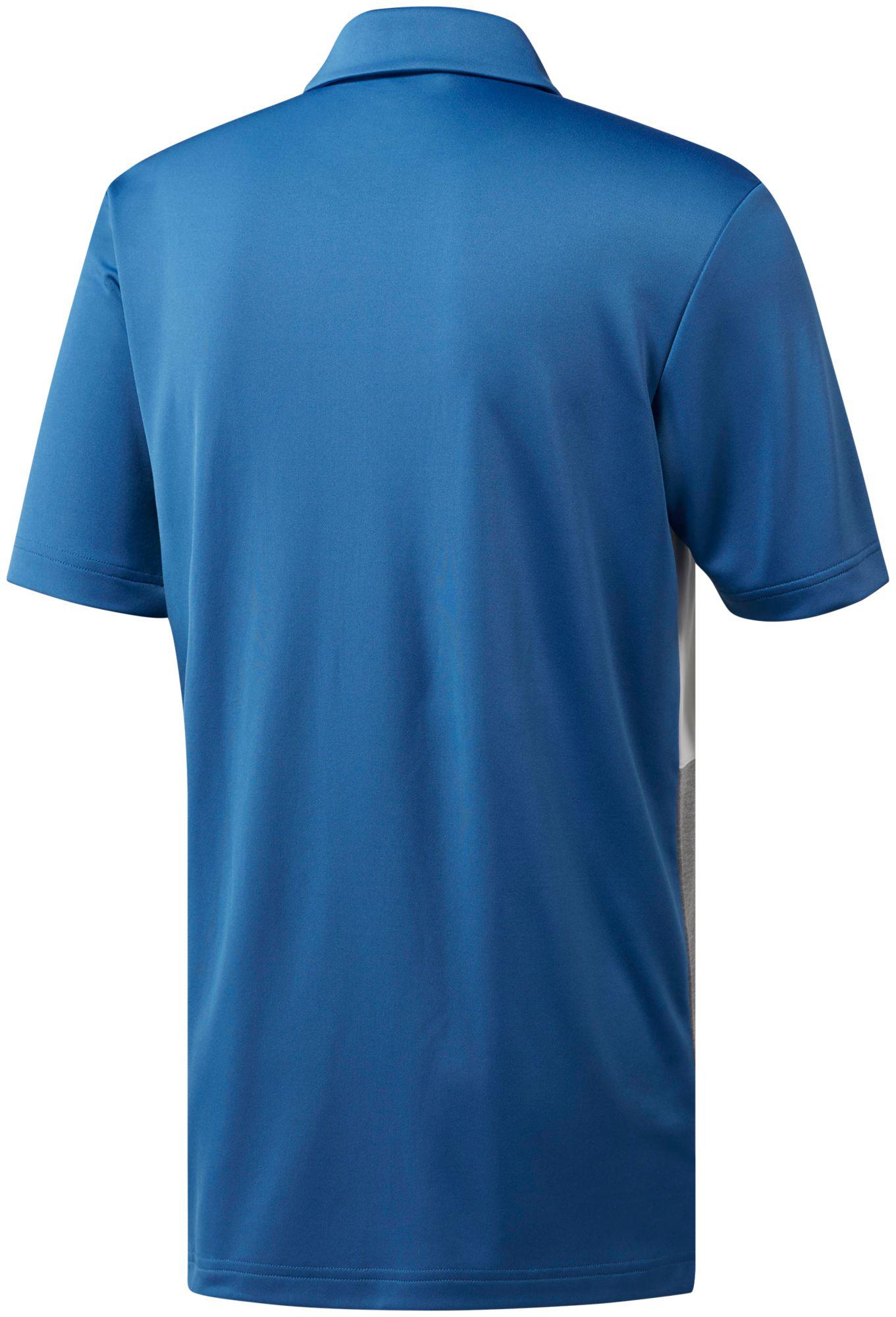 adidas men's advantage wide colorblock golf polo