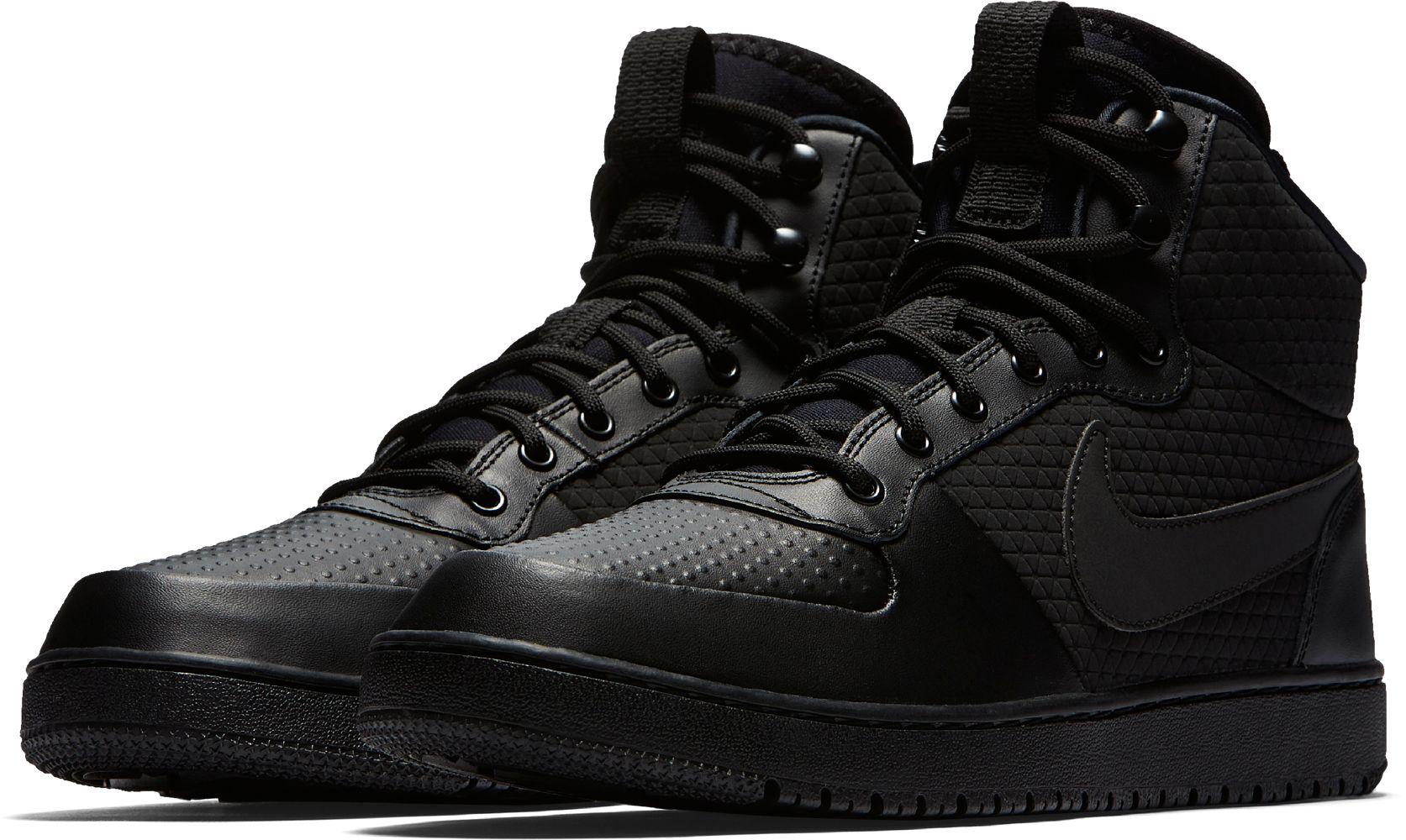 Nike Neoprene Court Borough Mid Winter Shoes in Black for Men | Lyst
