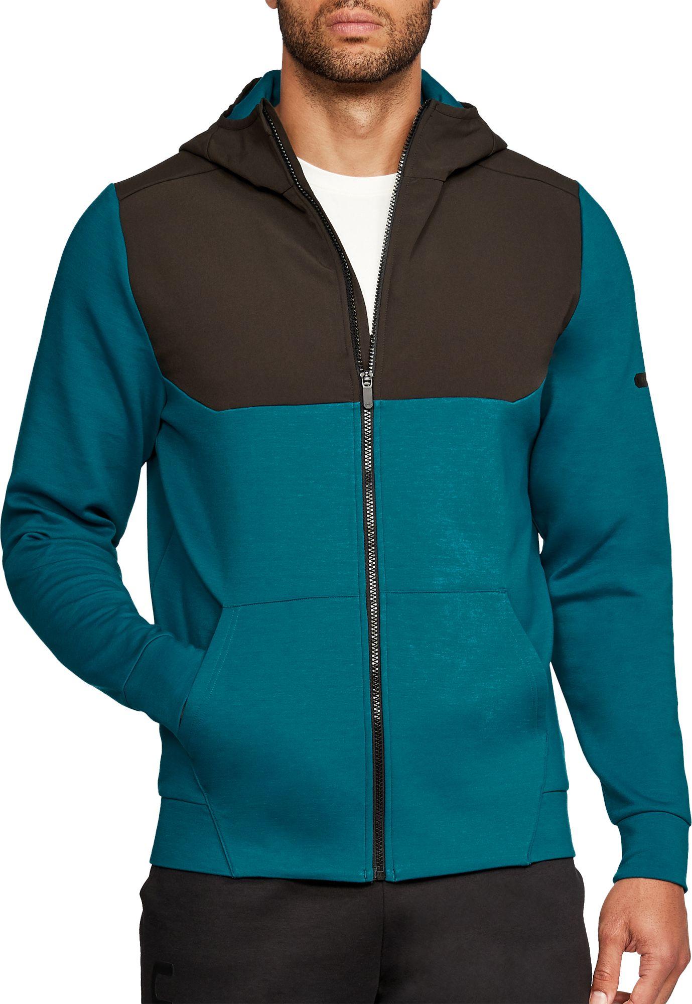 mens blue zip hoodie