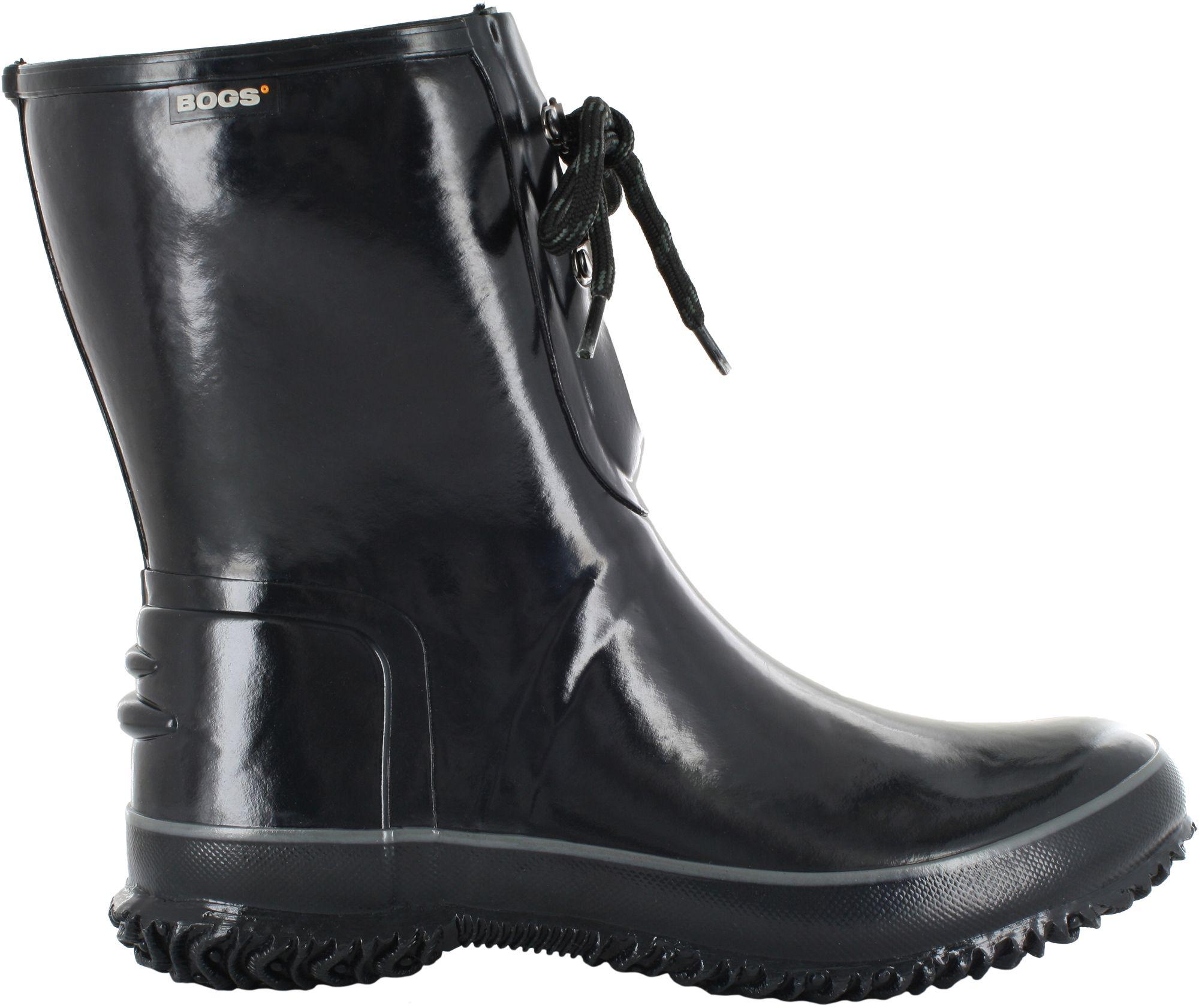 Bogs Urban Farmer Twoeye Lace Rain Boots in Black Lyst Bogs Urban Farmer Twoeye Lace Rain Boots in Black Lyst
