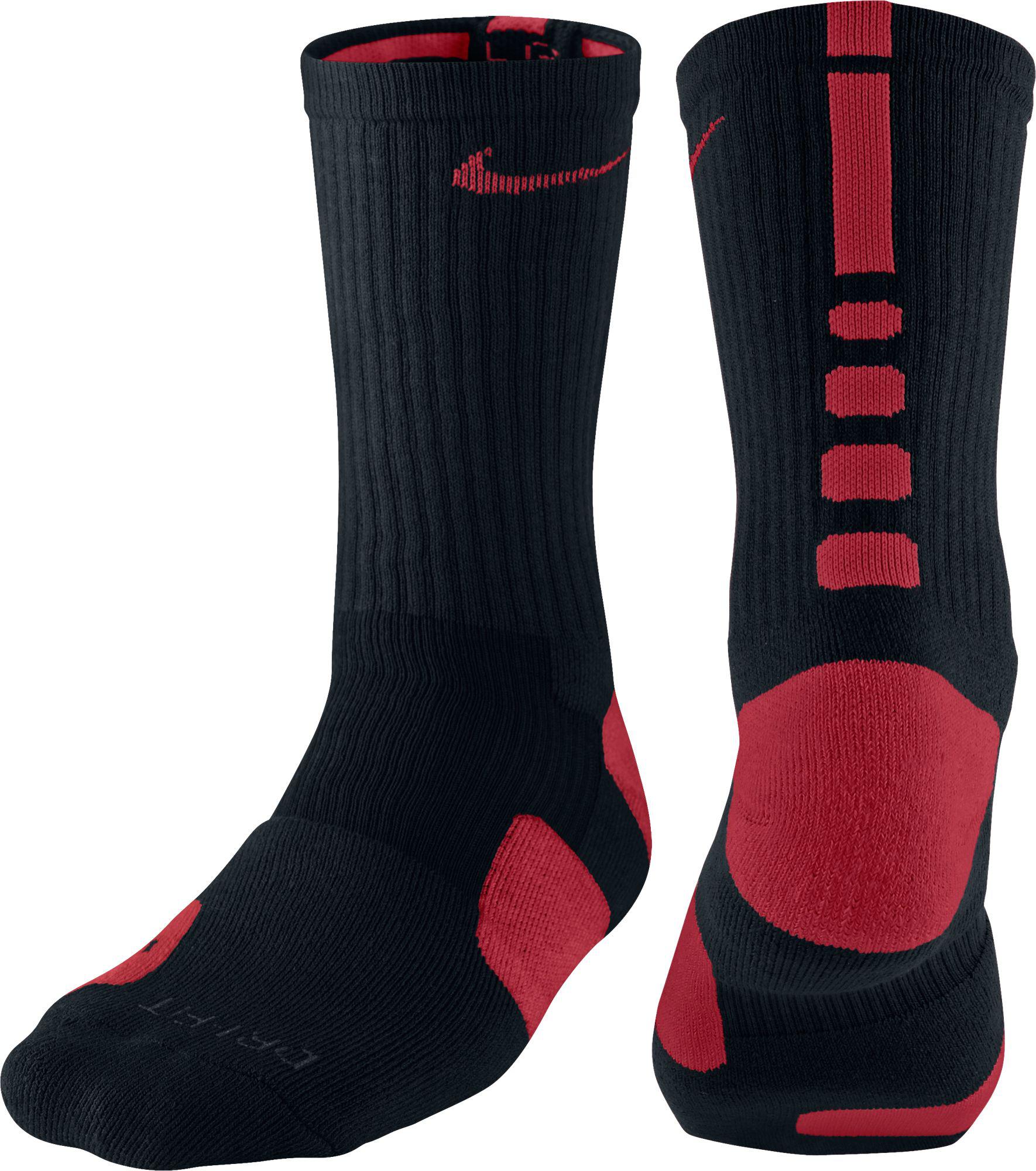 Nike Synthetic Dri-fit Elite 1.0 Crew Basketball Socks in Black/Red (Black)  for Men - Lyst