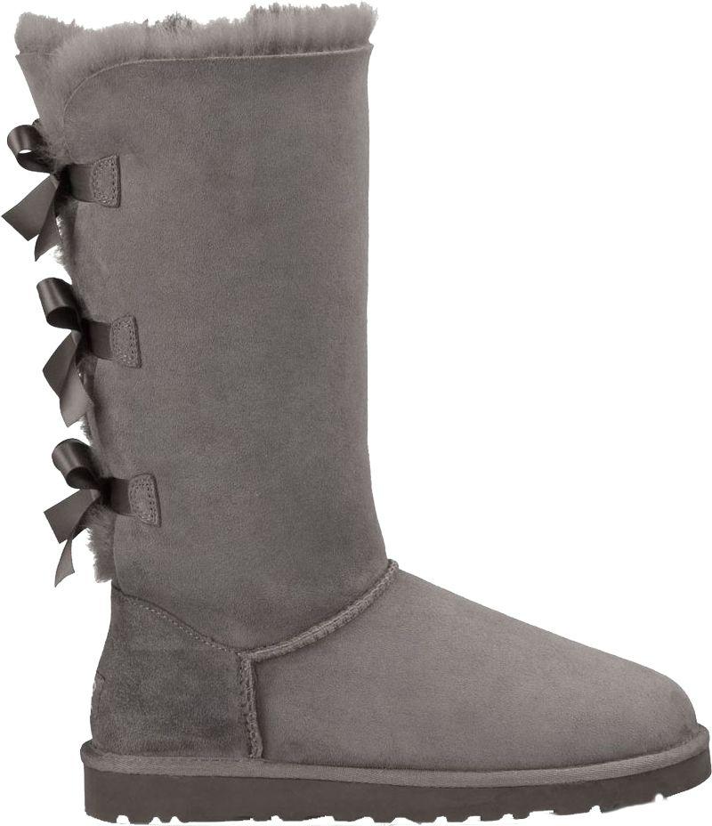 UGG Denim Australia Bailey Bow Tall Winter Boots in Grey (Gray) - Lyst