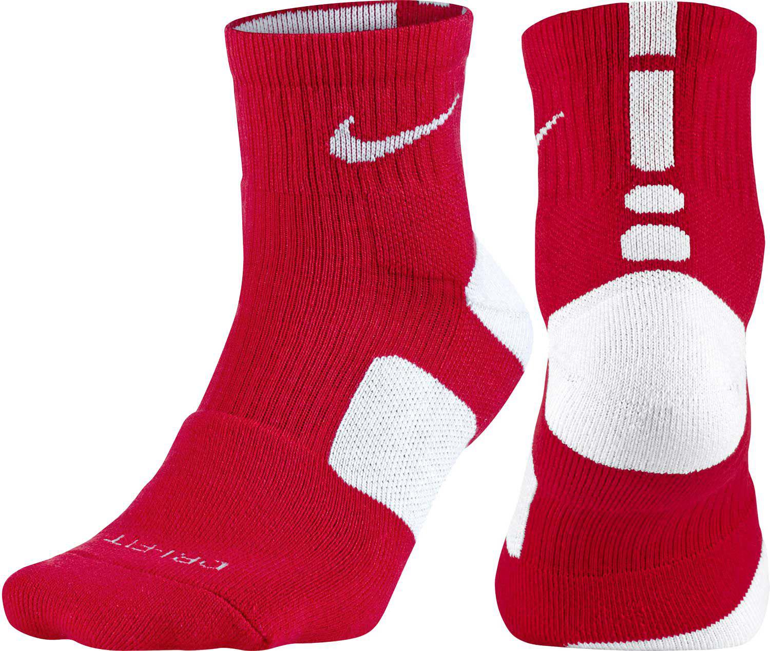 red and white basketball socks