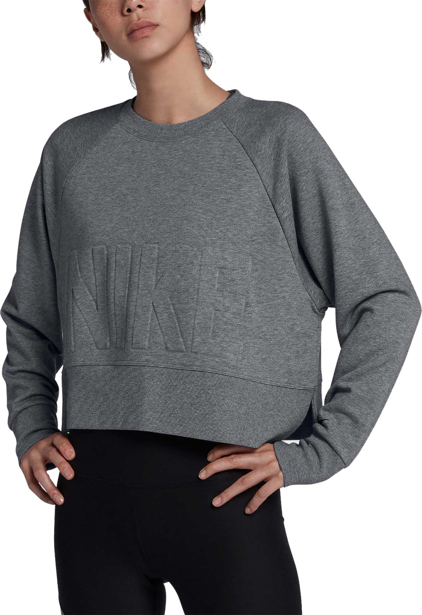 nike dri fit cropped sweatshirt