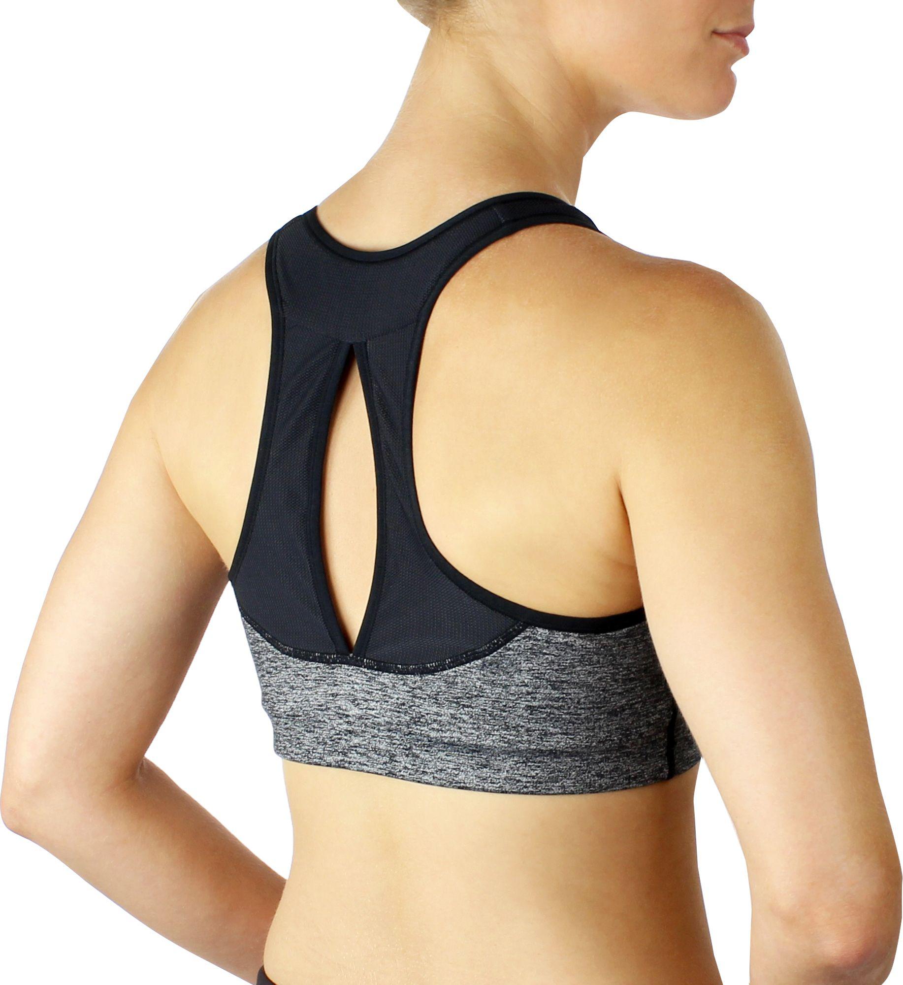 reebok zip front sports bra