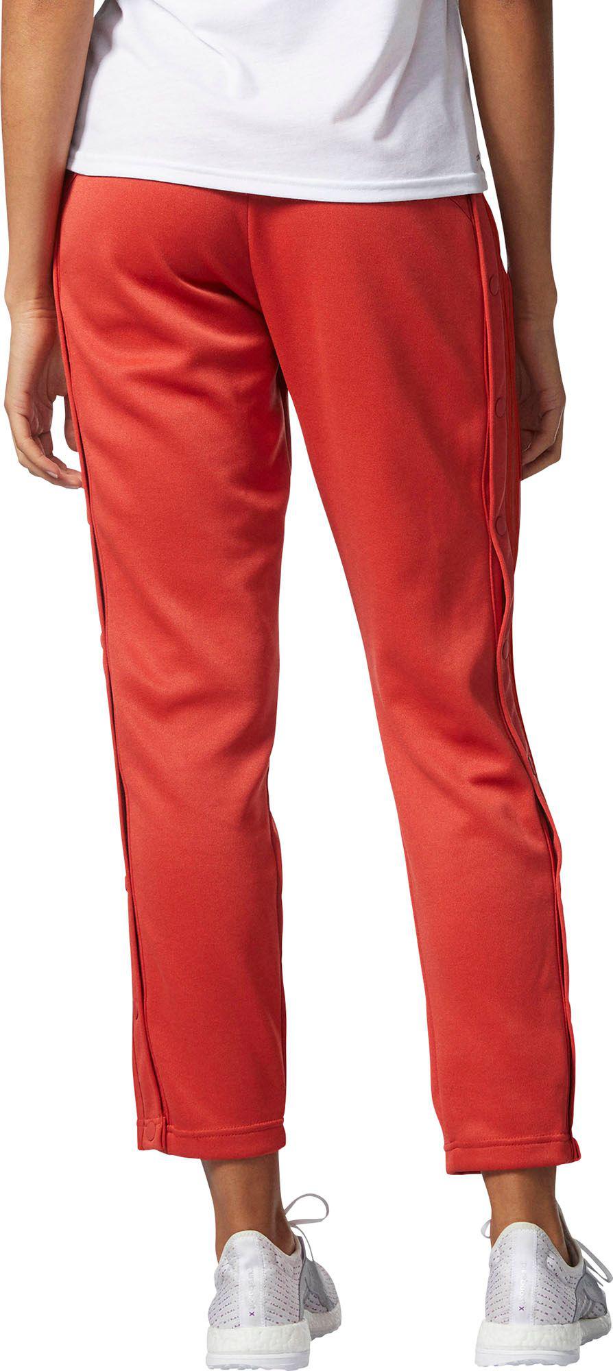 adidas snap pants red