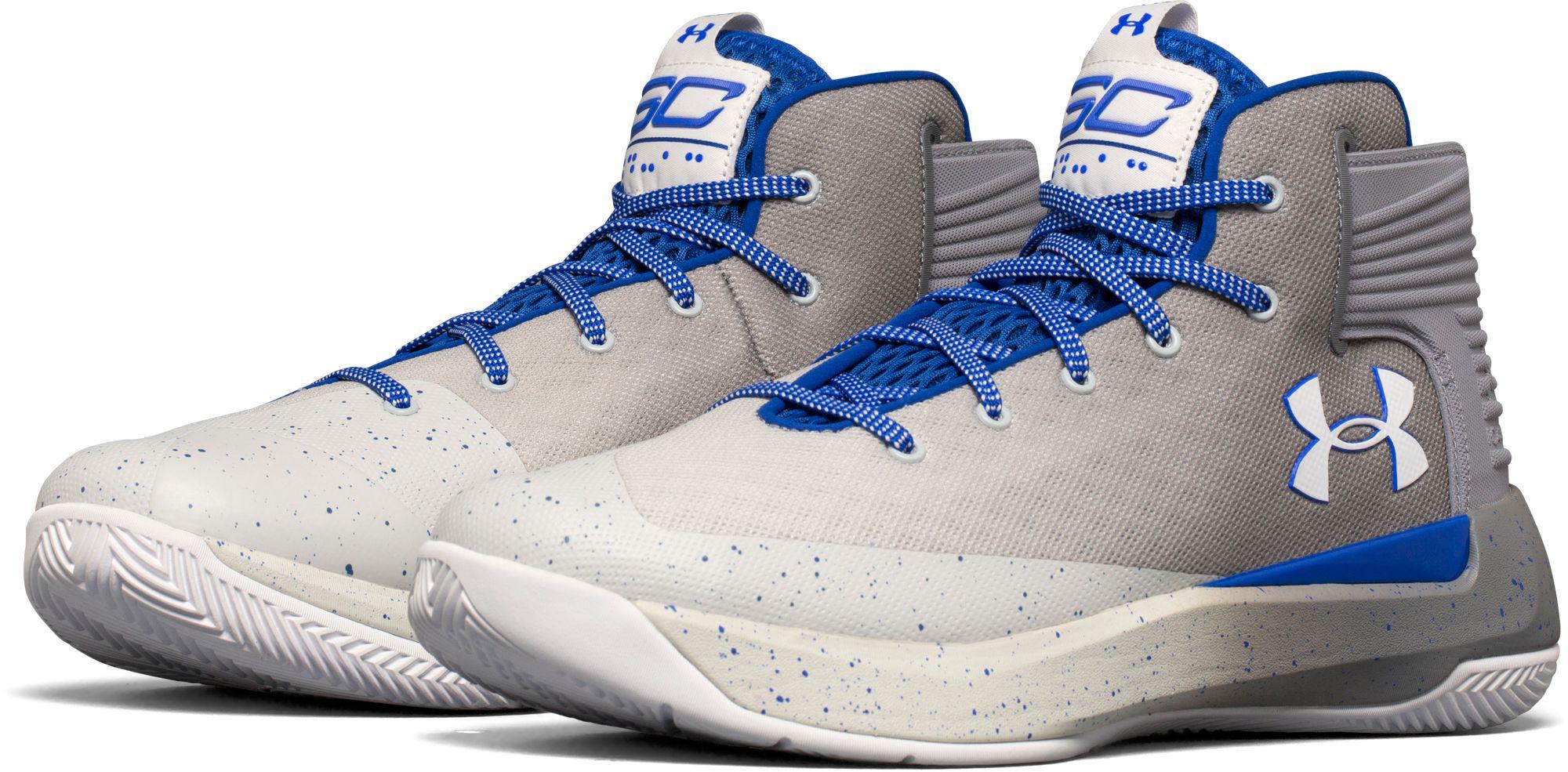 under armour grey and blue shoes