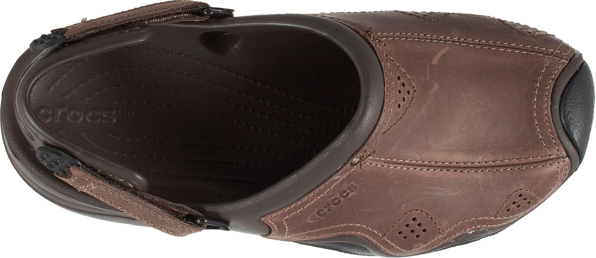 Crocs™ Swiftwater Leather Clogs in 