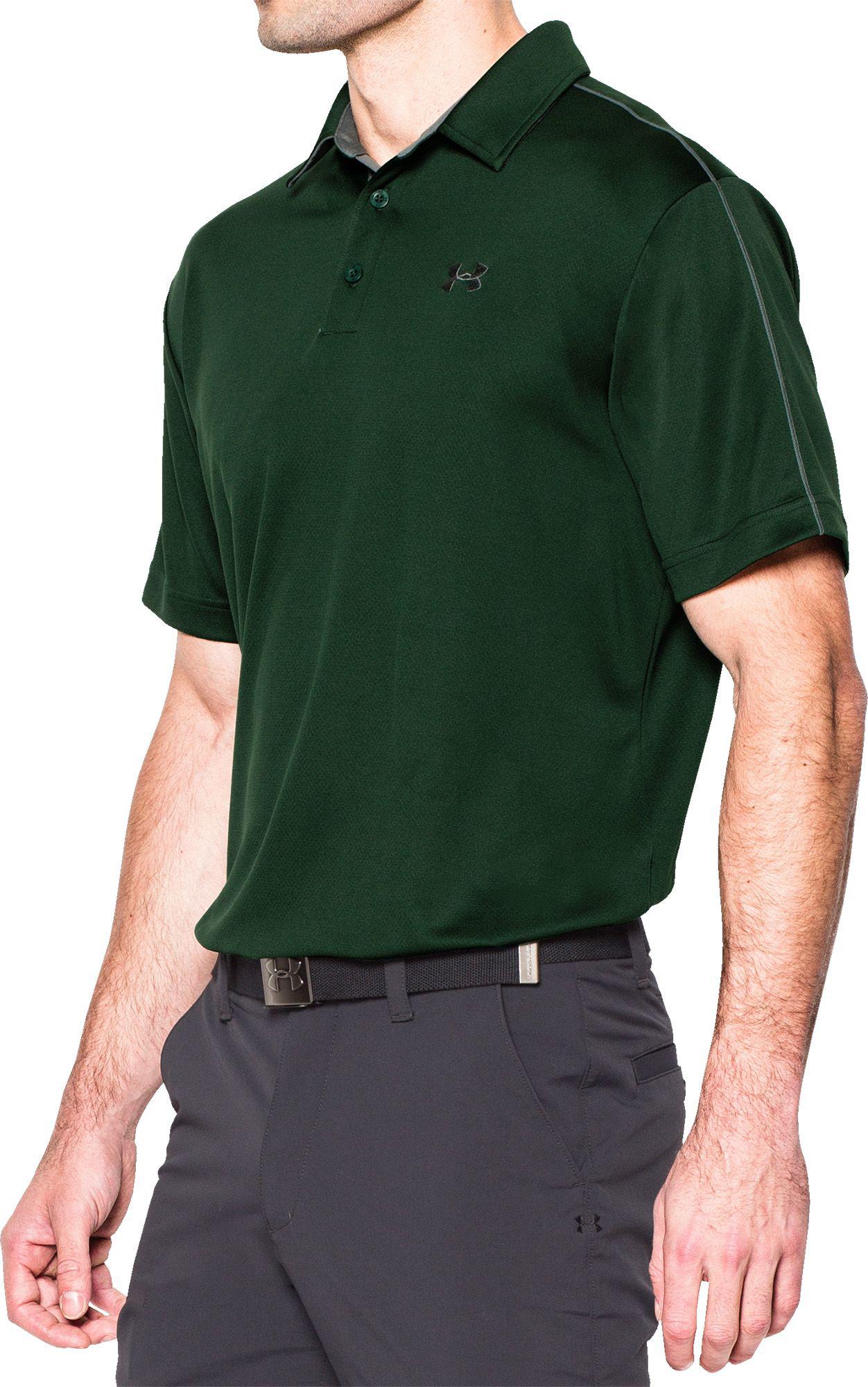 under armour forest green polo