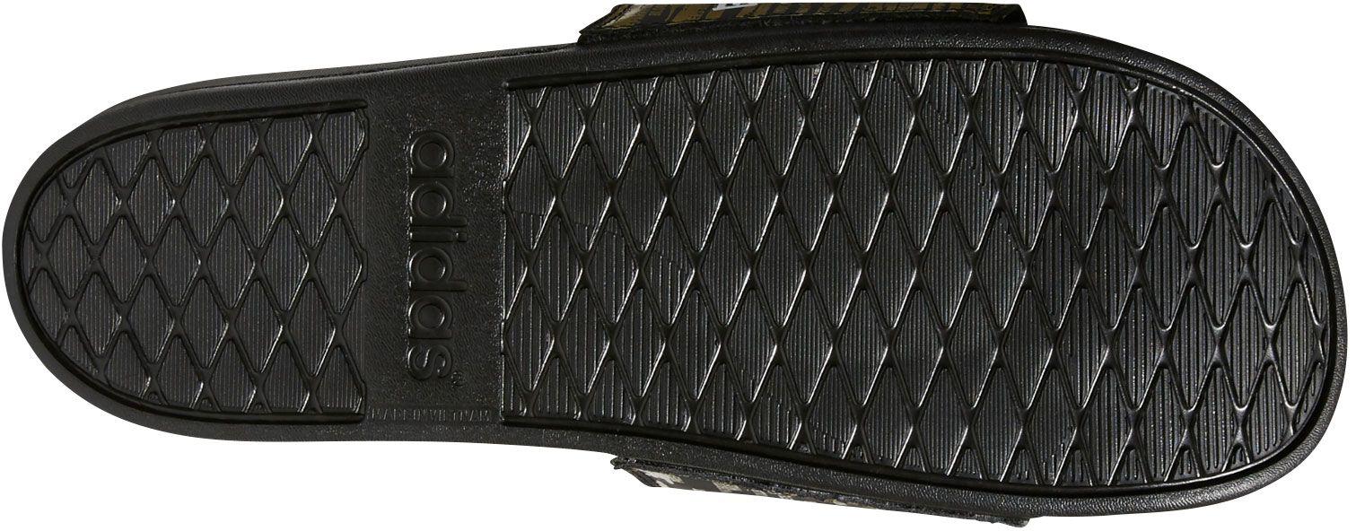 adidas men's adilette three stripe life comfort slides