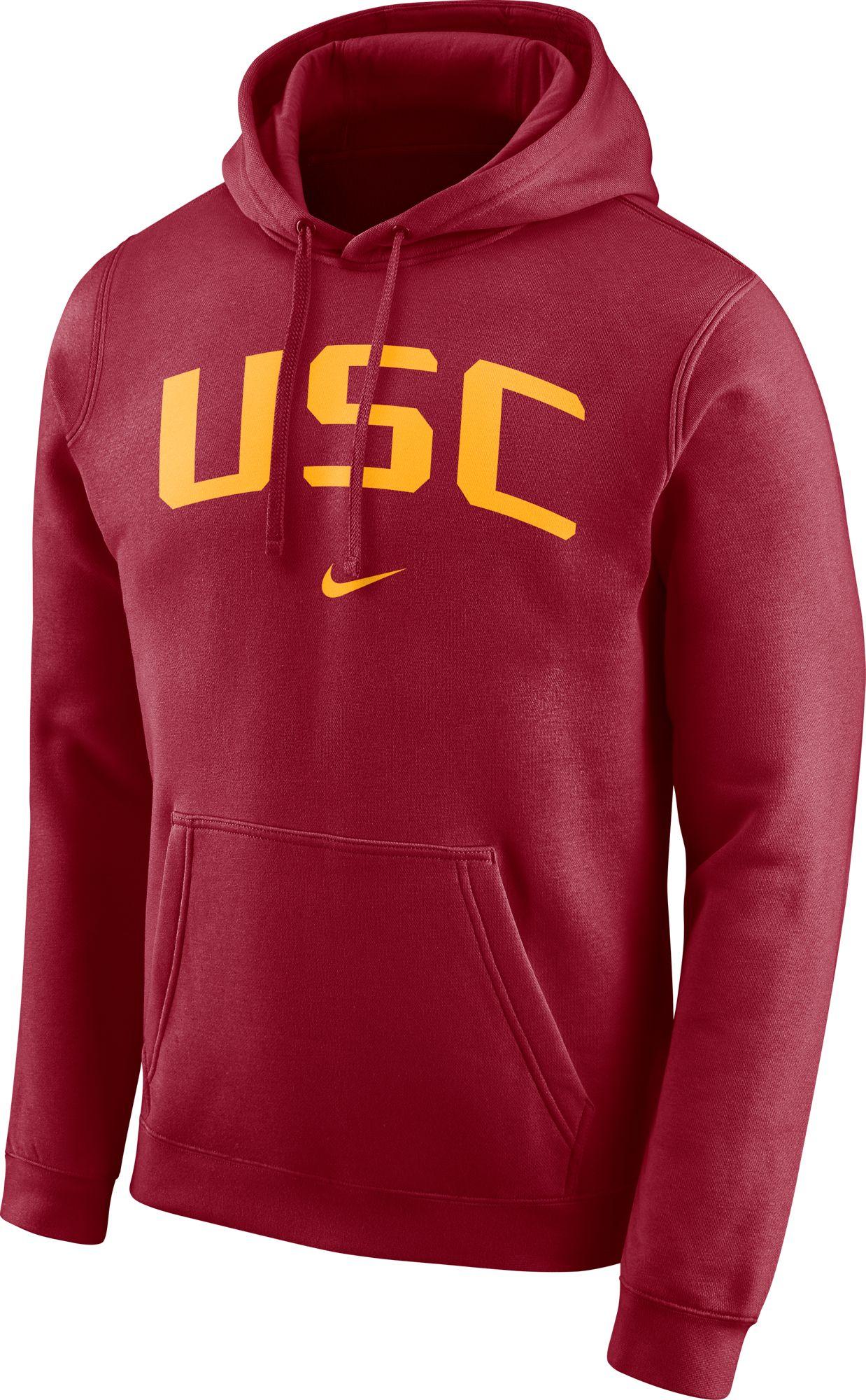 Nike Usc Trojan Cardinal Club Arch Pullover Fleece Hoodie in Red for ...