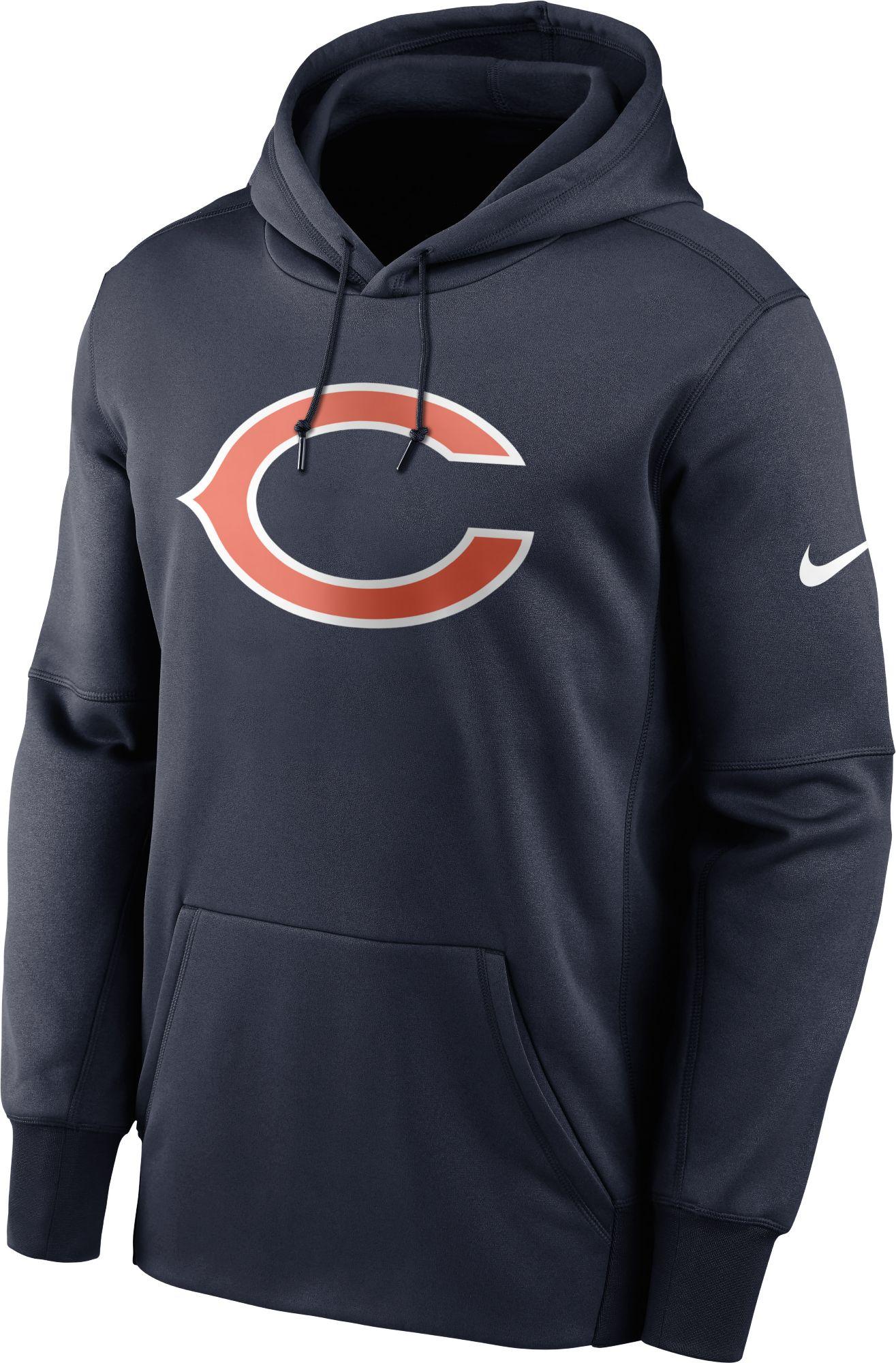 Nike Chicago Bears Sideline Therma-fit Navy Pullover Hoodie in Blue for ...