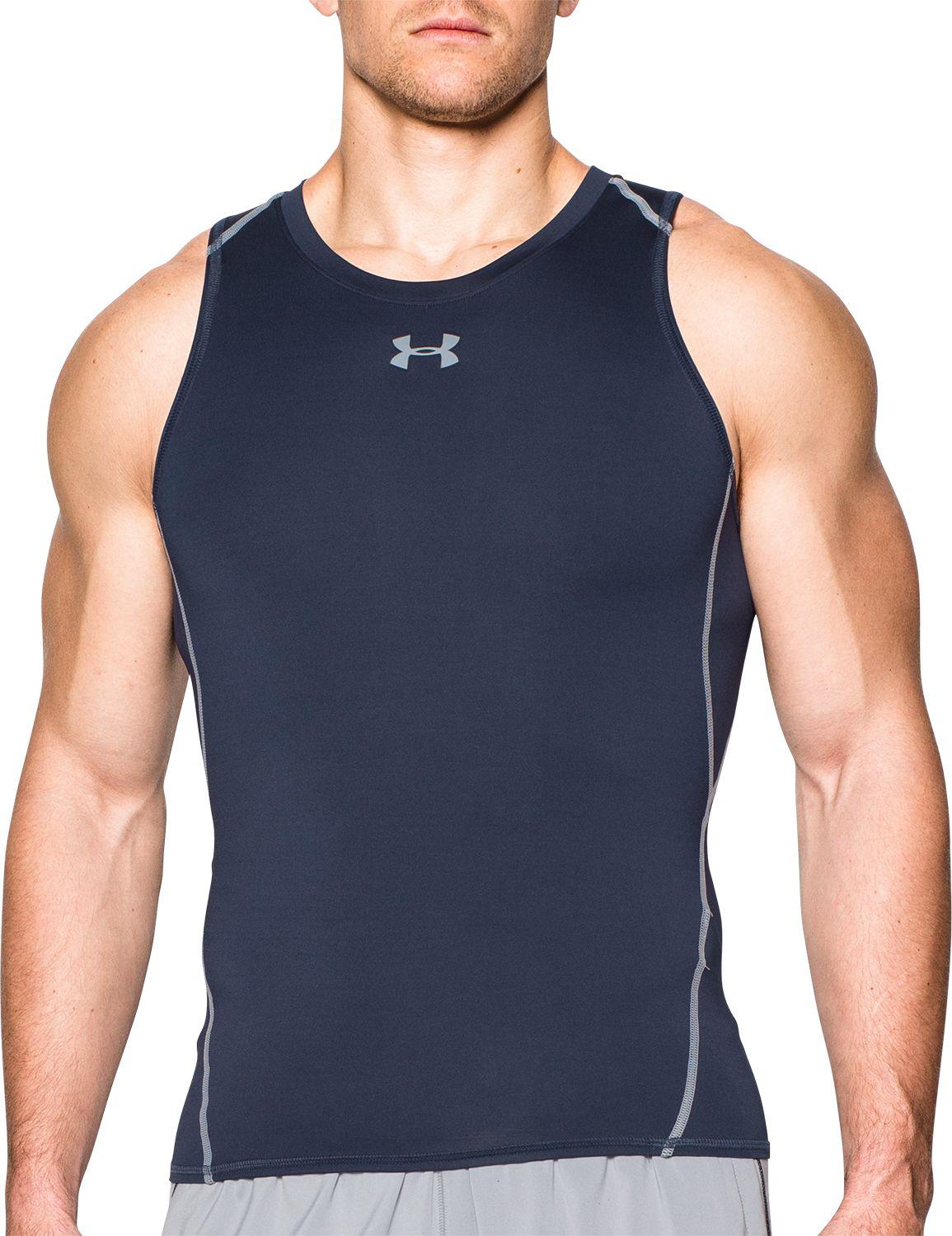 under armour men's heatgear fitted sleeveless shirt