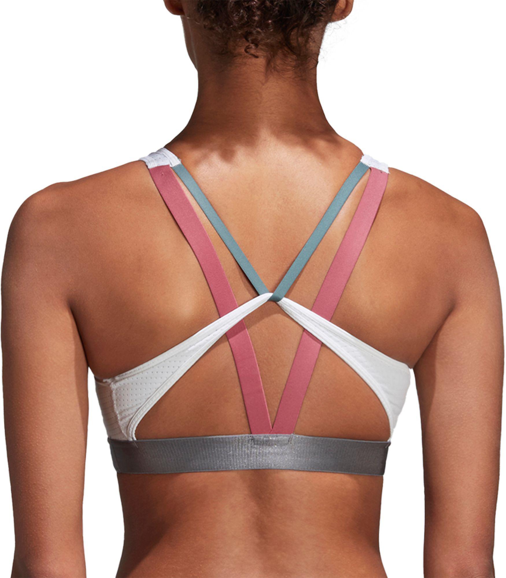 white halter sports bra