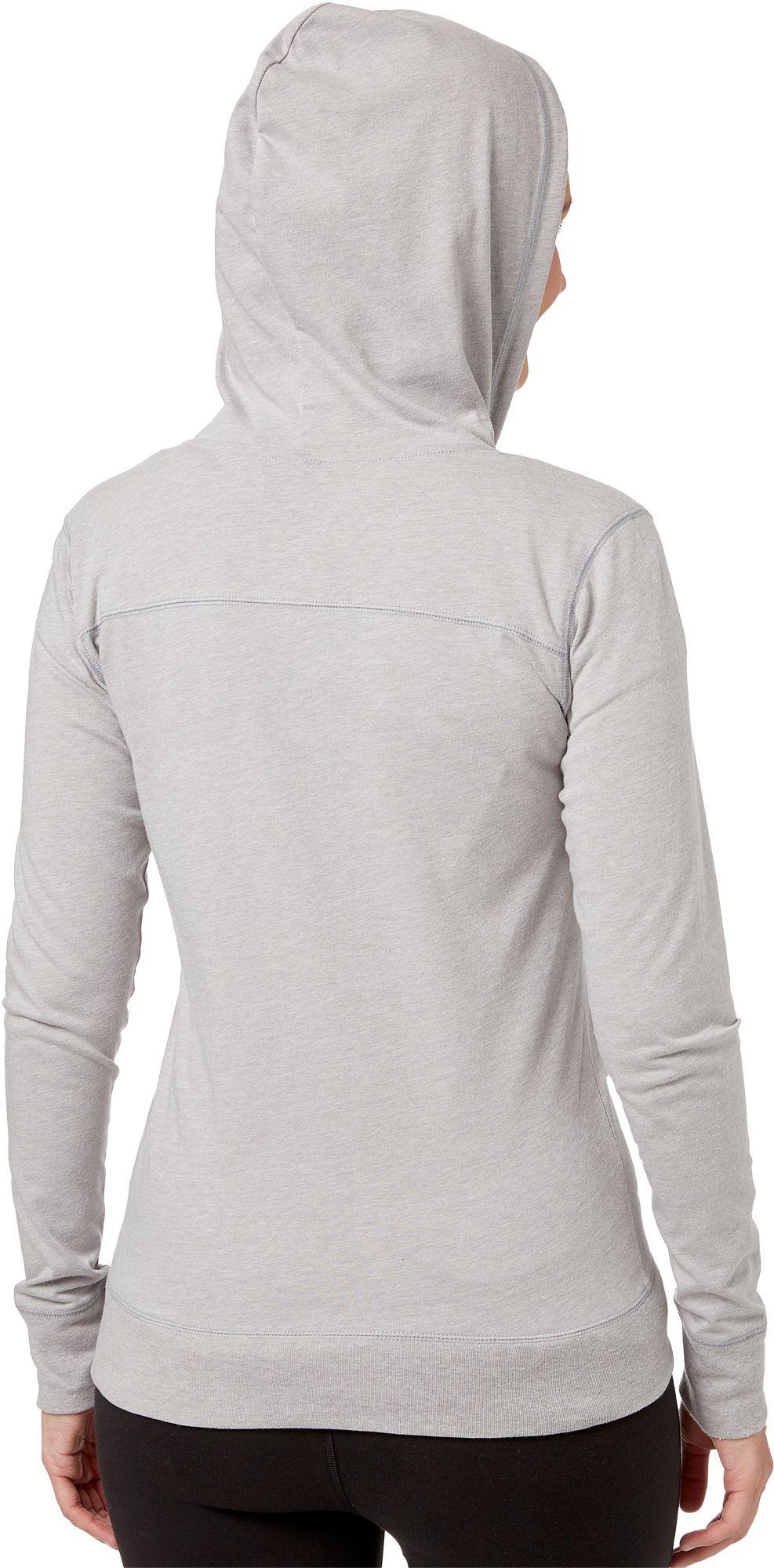 reebok women's core cotton jersey zip front hoodie