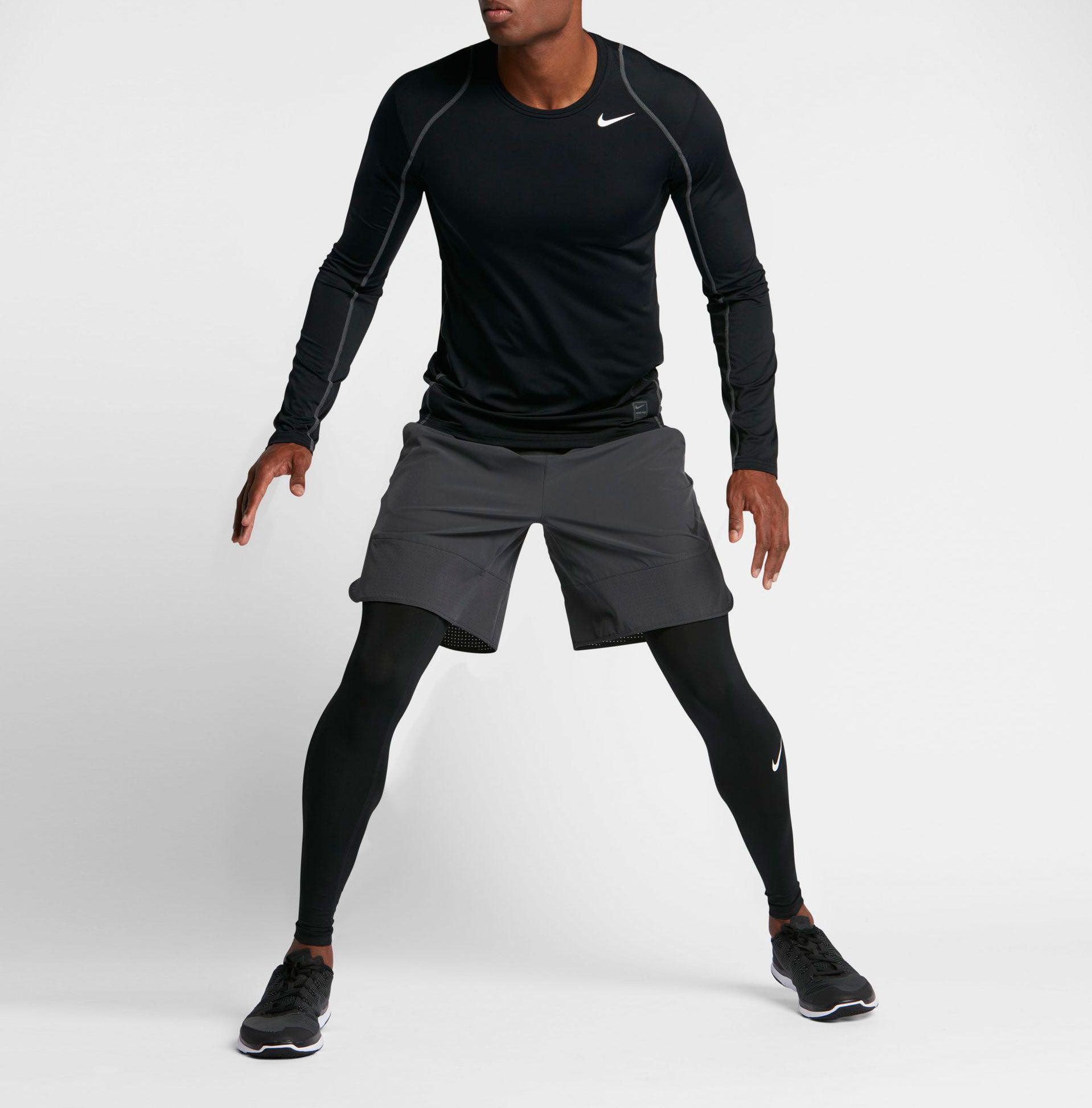 nike men's pro cool fitted long sleeve shirt