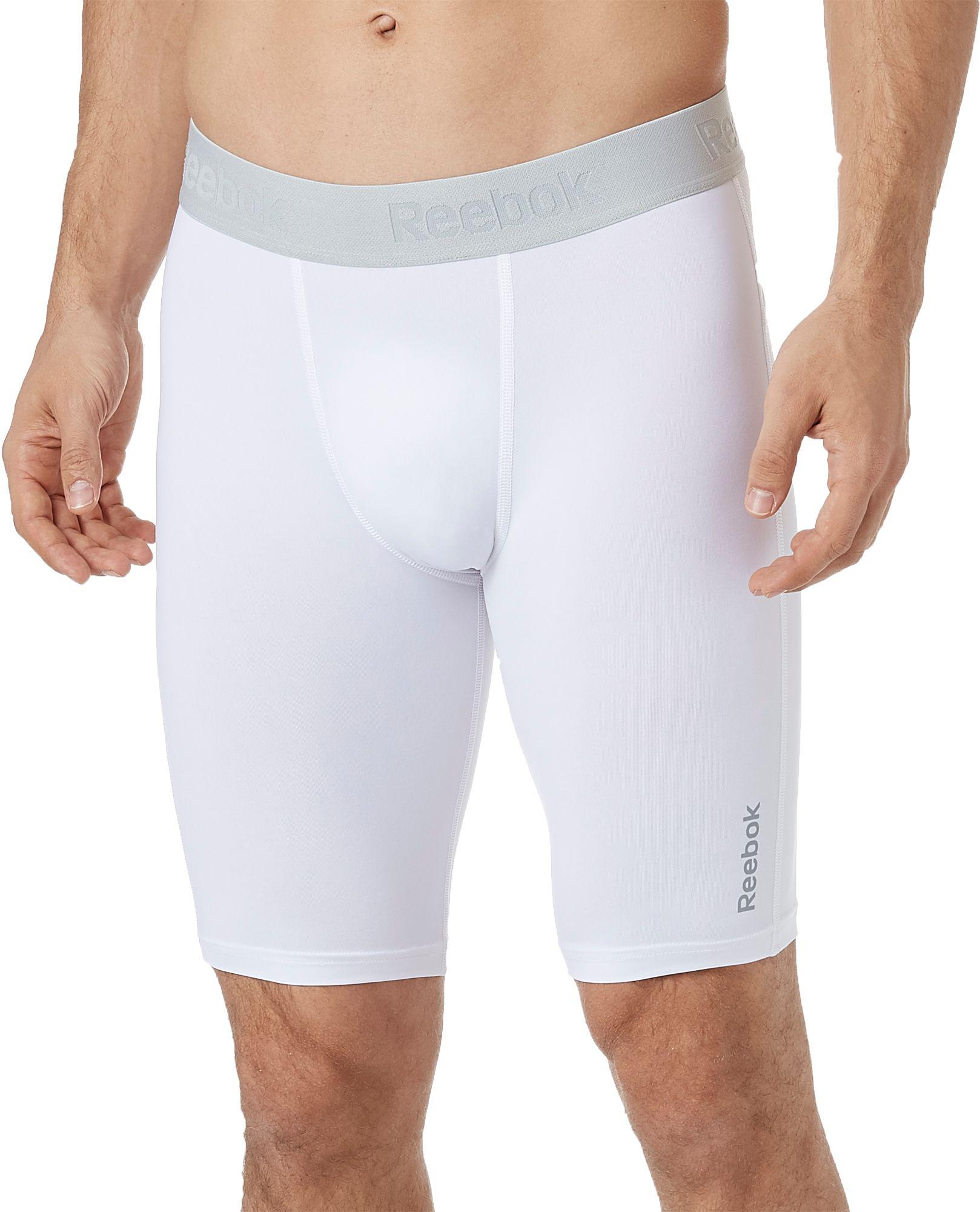reebok men's 10 compression shorts