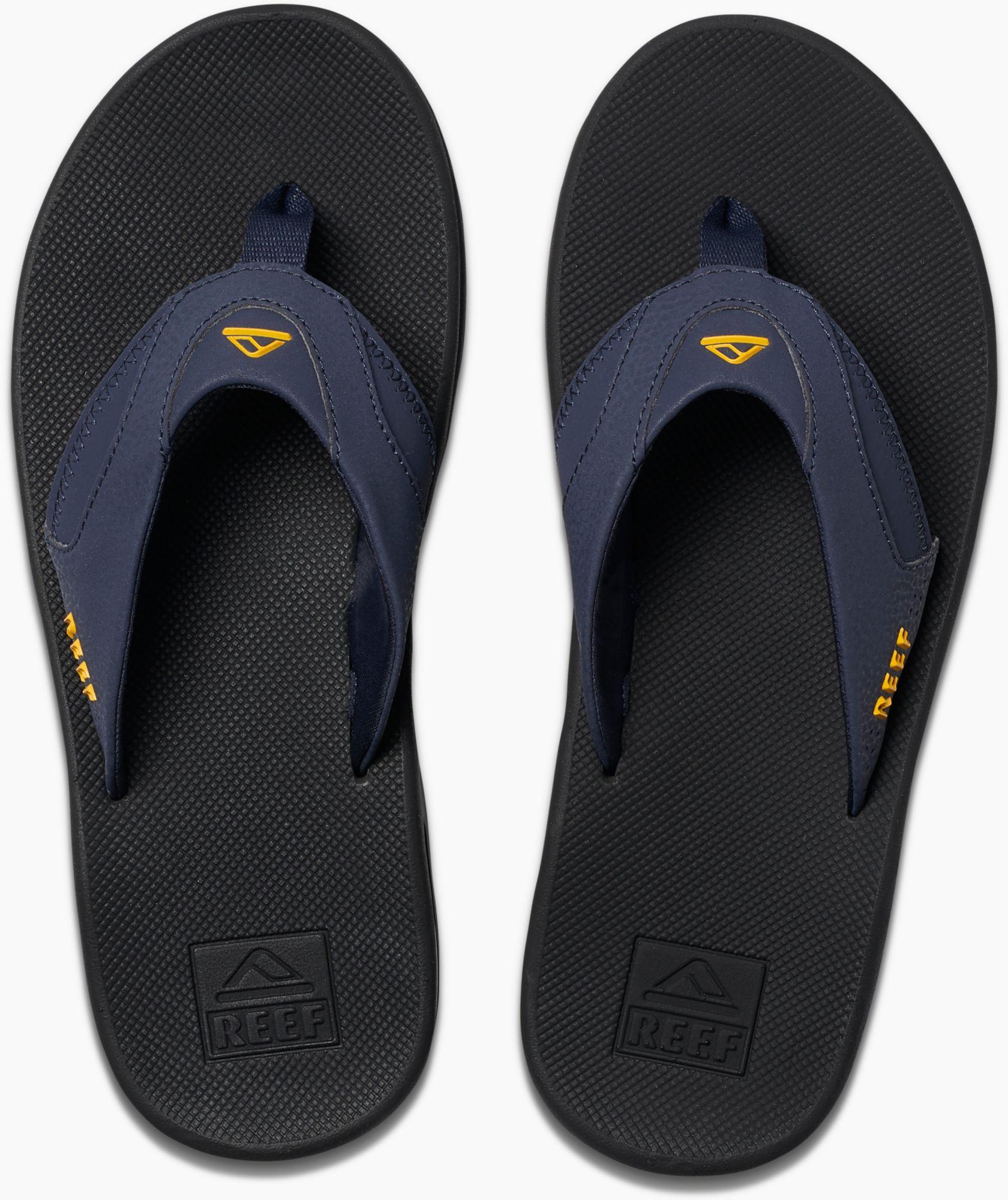reef navy blue flip flops