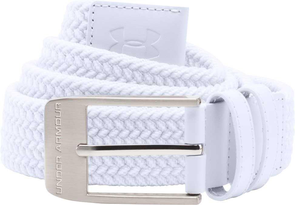 under armour white golf belt