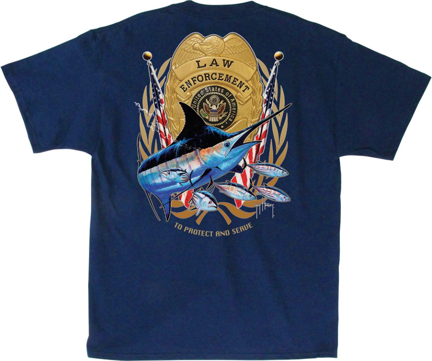 Guy Harvey Cotton Law Enforcement Tshirt in Navy (Blue) for Men Lyst