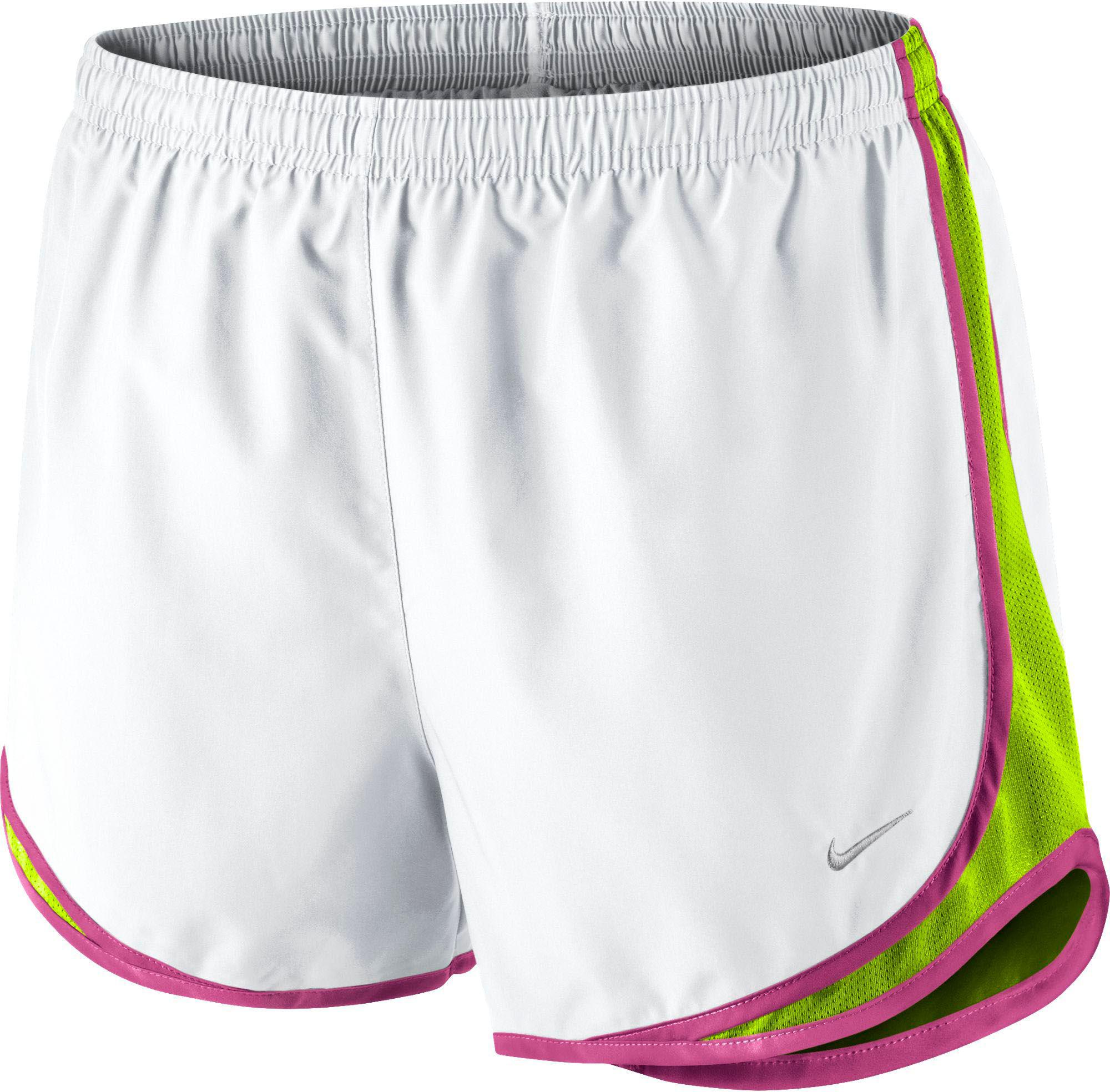 all white nike tempo shorts