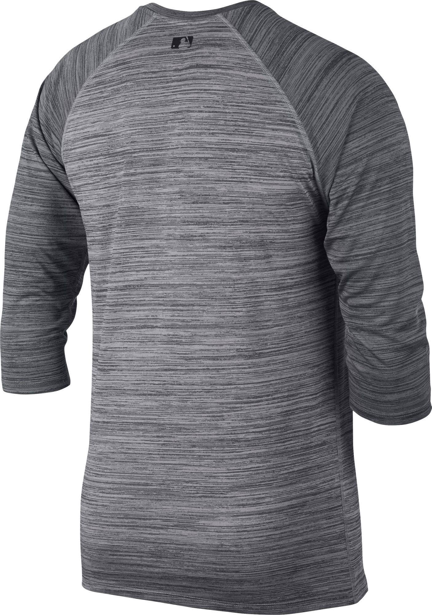 Download Nike Synthetic Dry Mlb 3/4 Sleeve Baseball T-shirt in Gray ...