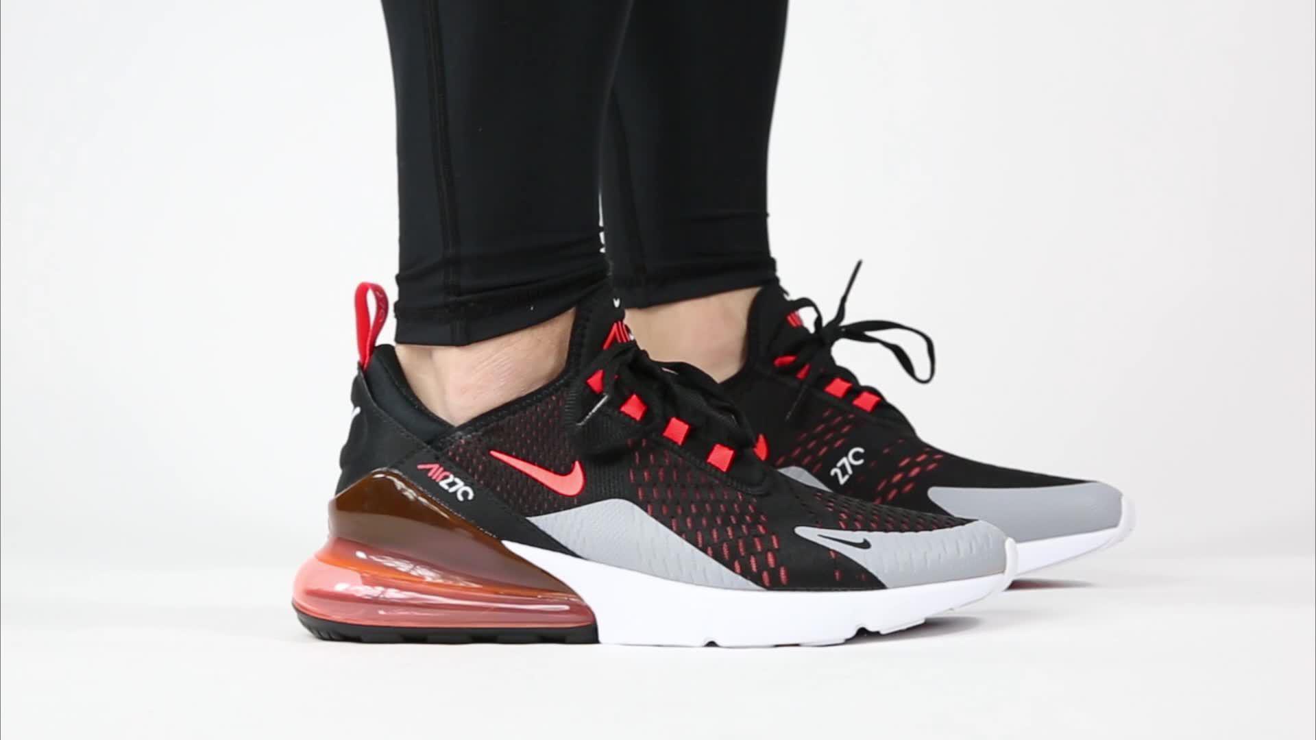 Nike Rubber Air Max 270 Shoes In Black Red Black For Men Lyst