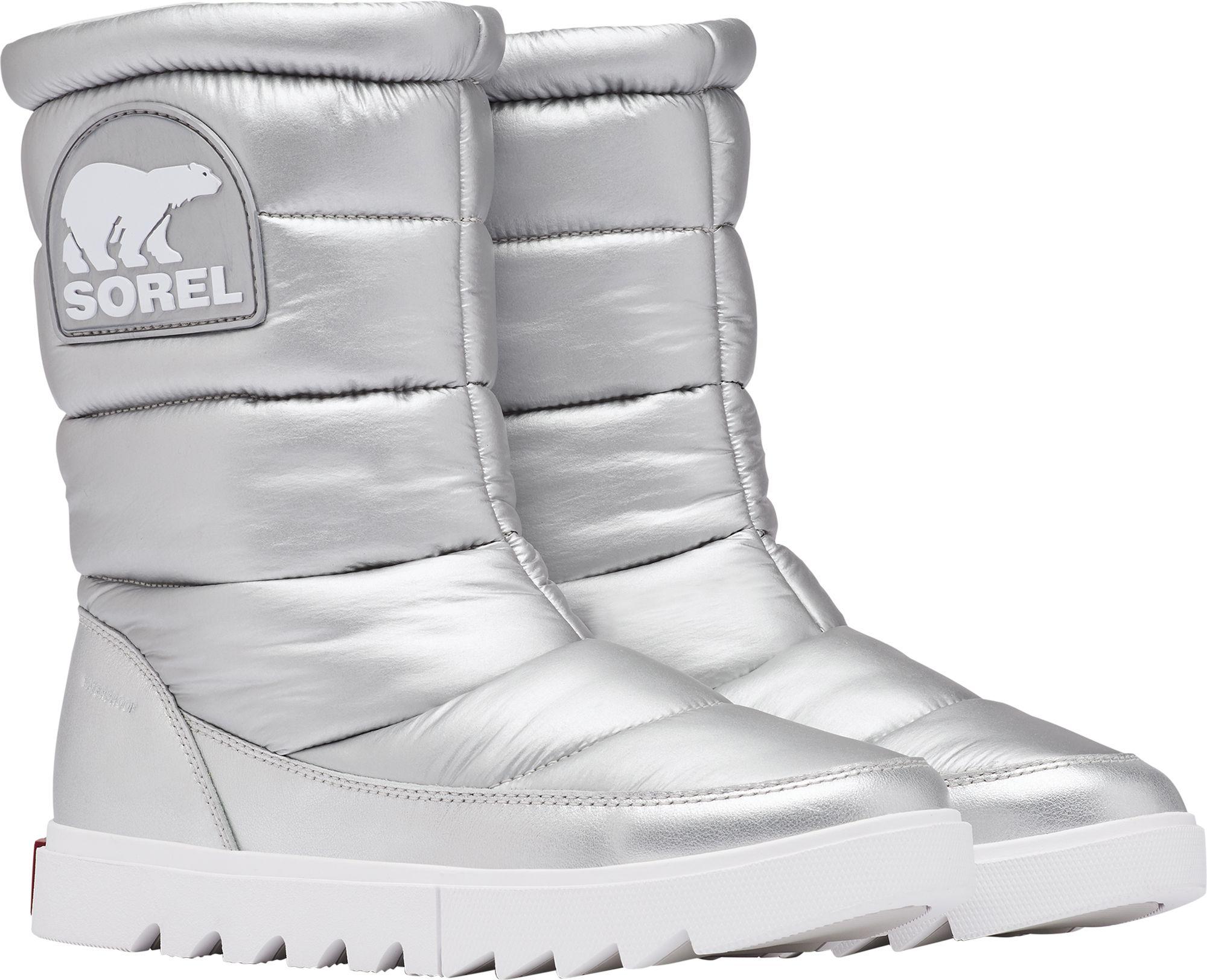 Sorel Synthetic Joan Of Arctic Next Lite Mid Puffy 200g Waterproof Winter Boots in Metallic - Lyst