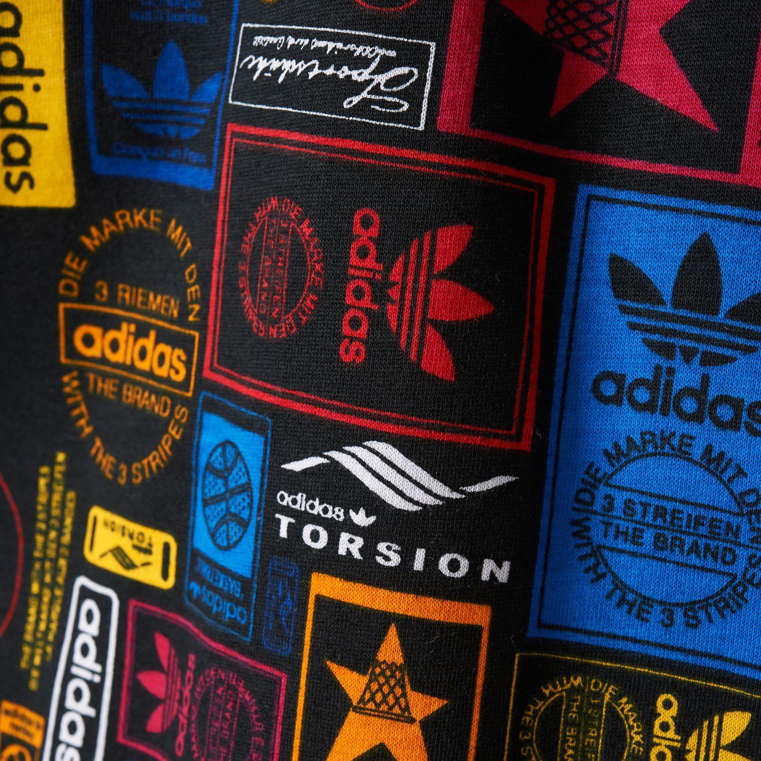 adidas Originals Cotton Multicolour Logo T-shirt Az1096 in Black for Men |  Lyst
