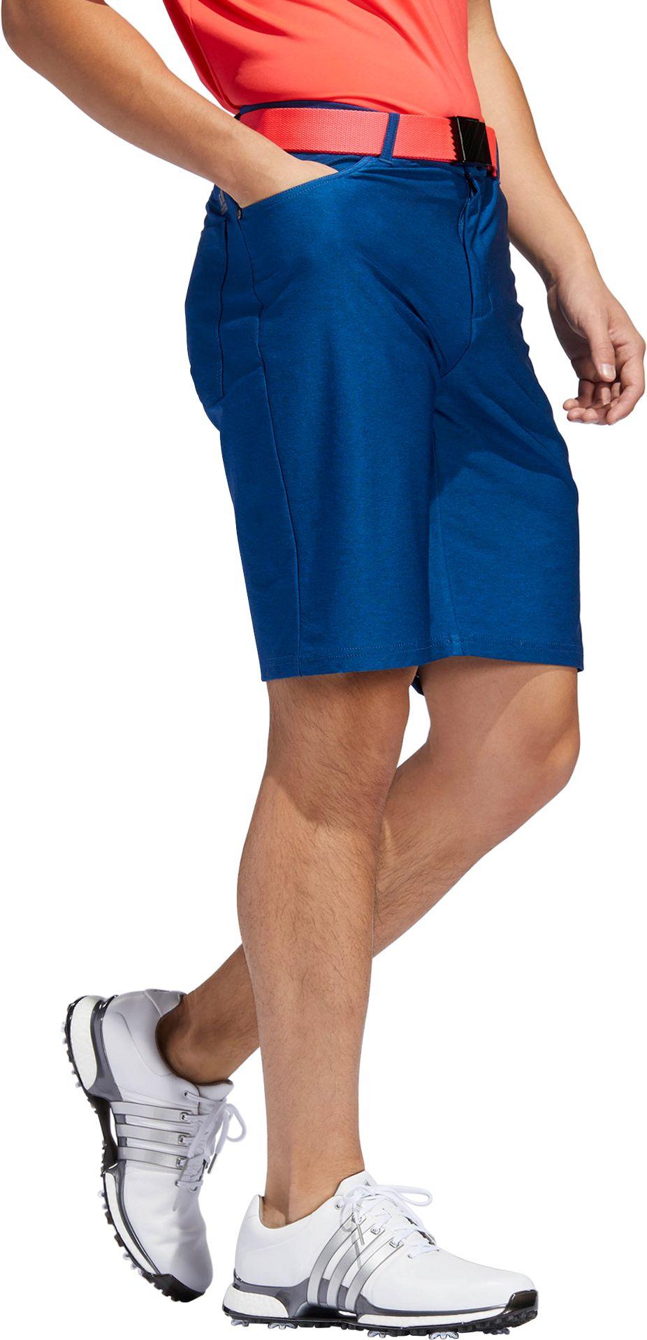 adidas Ultimate365 Heather 5 Pocket Golf Shorts in Dark/Marine/Heather