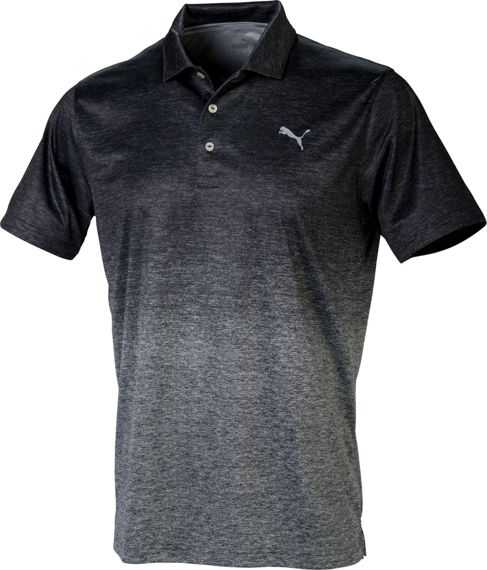 puma heather gradient golf polo