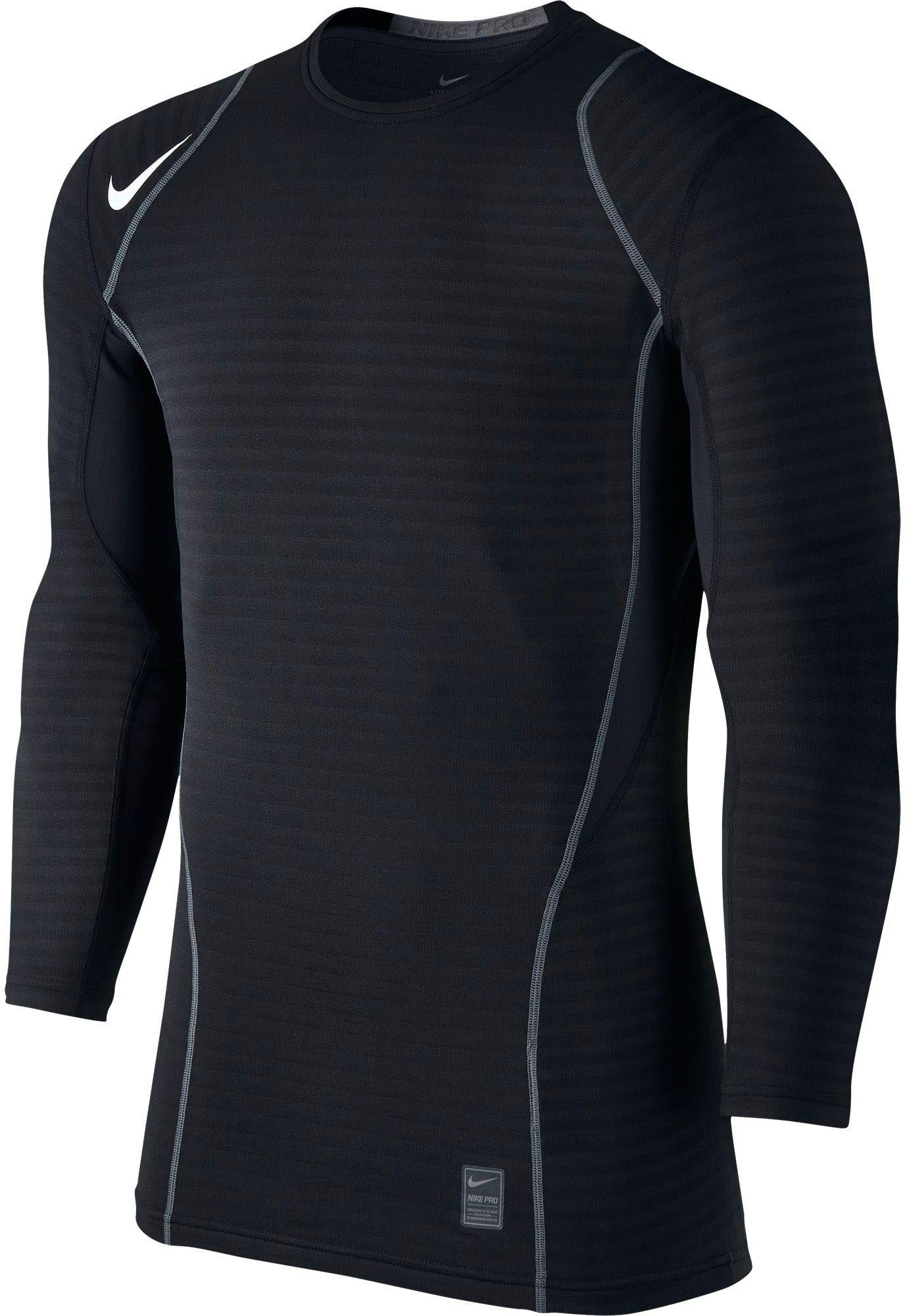 Nike Synthetic Pro Warm Long Sleeve Compression Shirt in Black for Men - Lyst