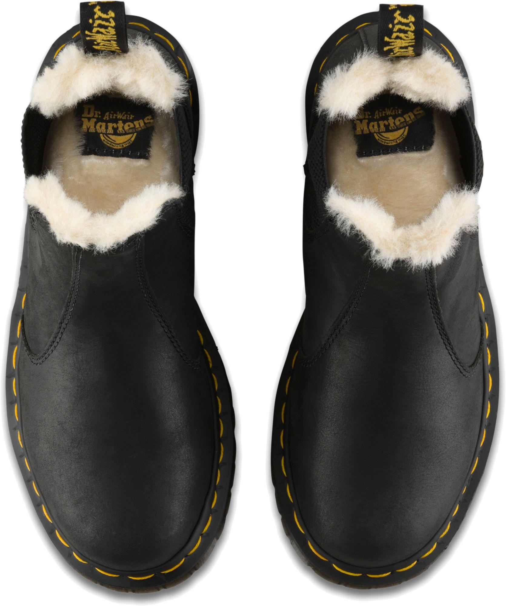 Dr. Martens Leonore Faux Fur Lined Chelsea Boot in Black - Save 76% - Lyst