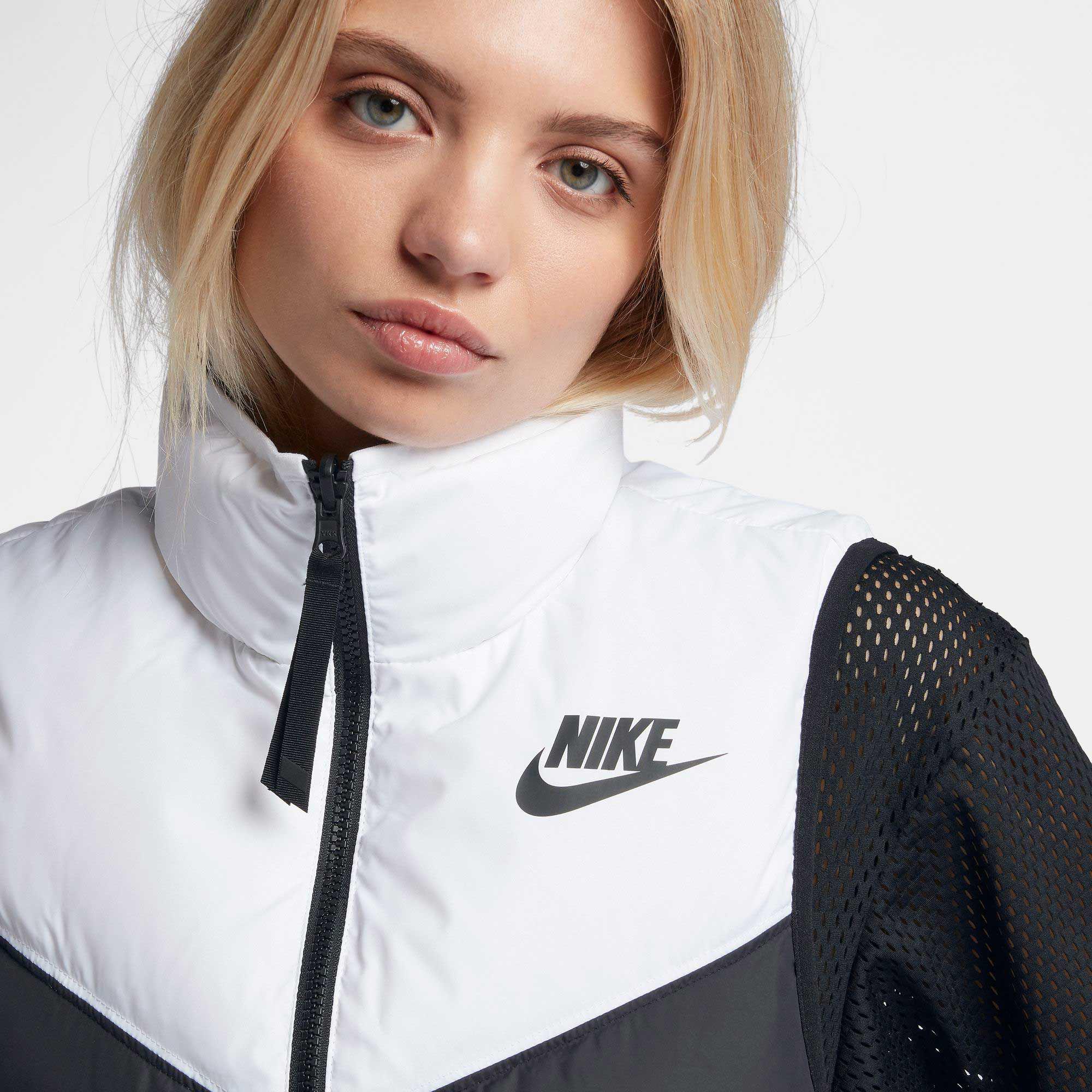 Nike Synthetic Sportswear Windrunner Reversible Down Fill Vest in  White/Black (Black) | Lyst