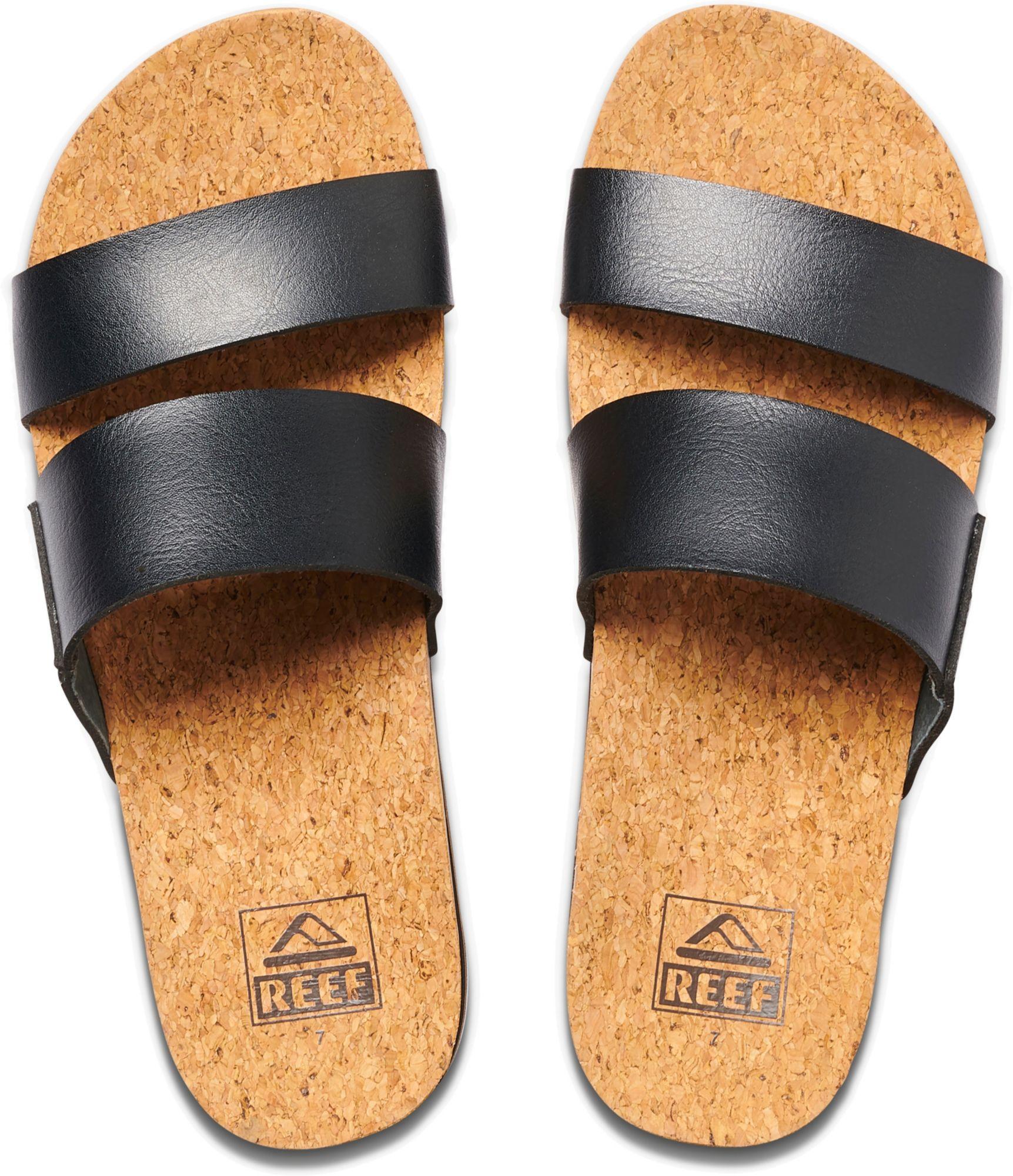 Reef Leather Cushion Bounce Vista Hi Sandals in Black - Lyst