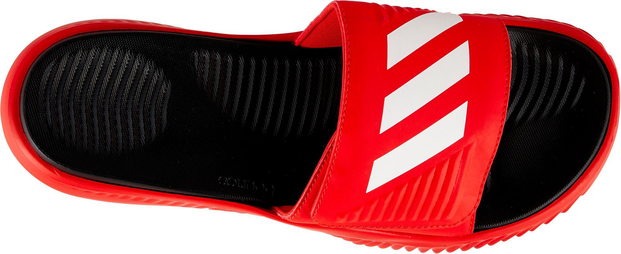 adidas Alphabounce Slide in Red/White 
