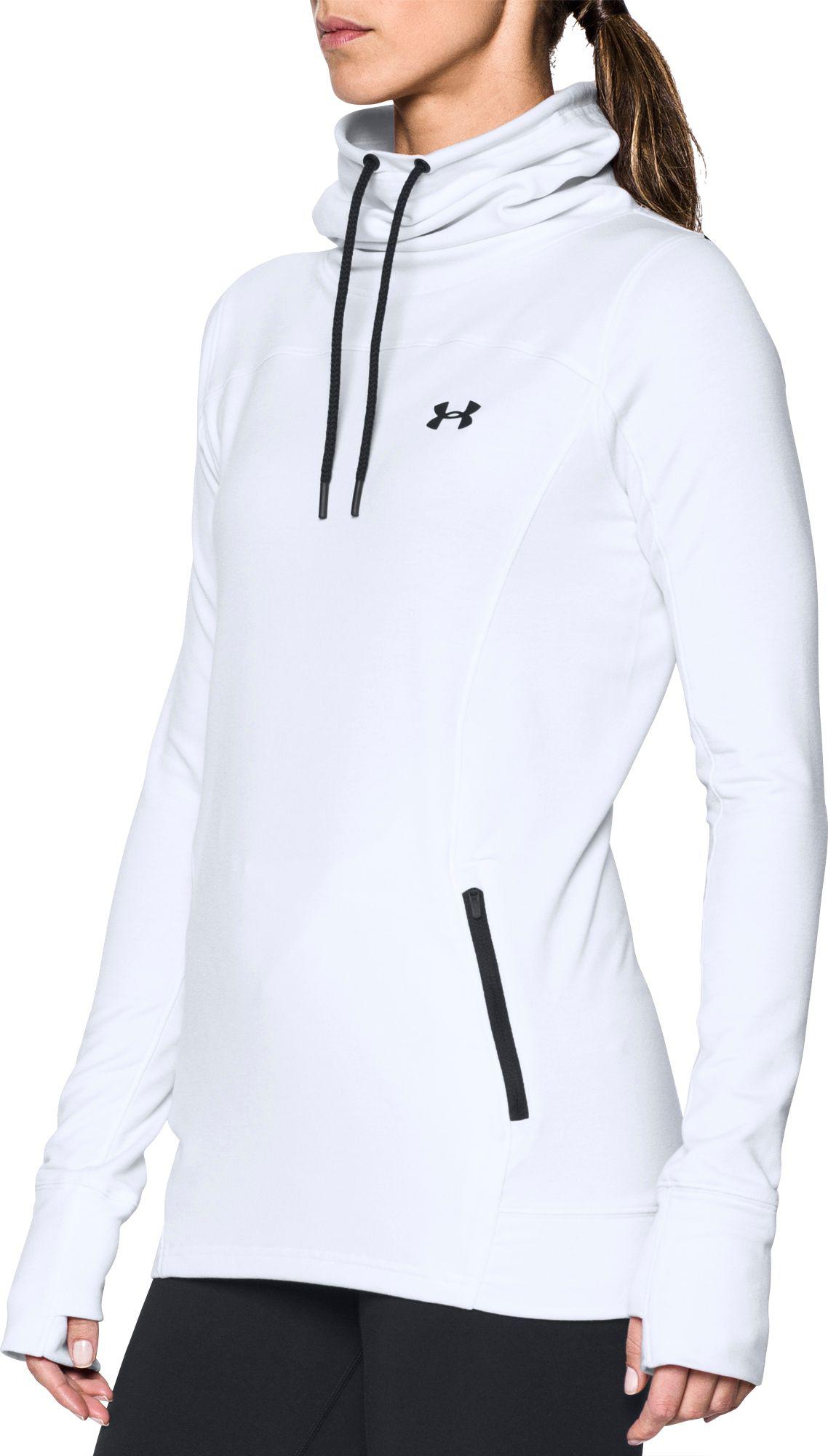 under armour women's featherweight fleece slouchy funnel neck sweatshirt