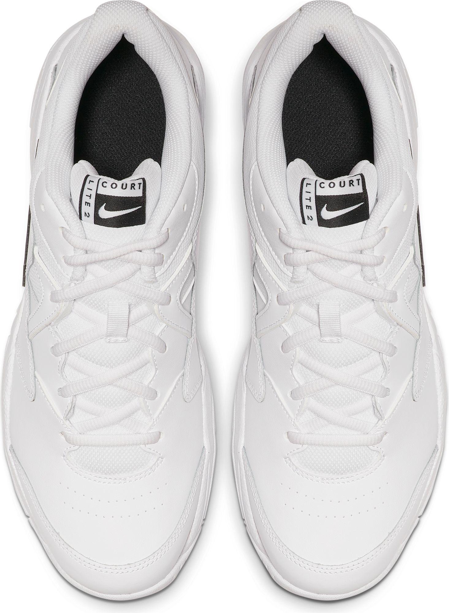black and white tennis shoes on Nike Synthetic Court Lite 2 Hard Court Tennis Shoe In White Black White For Men Save 9 Lyst