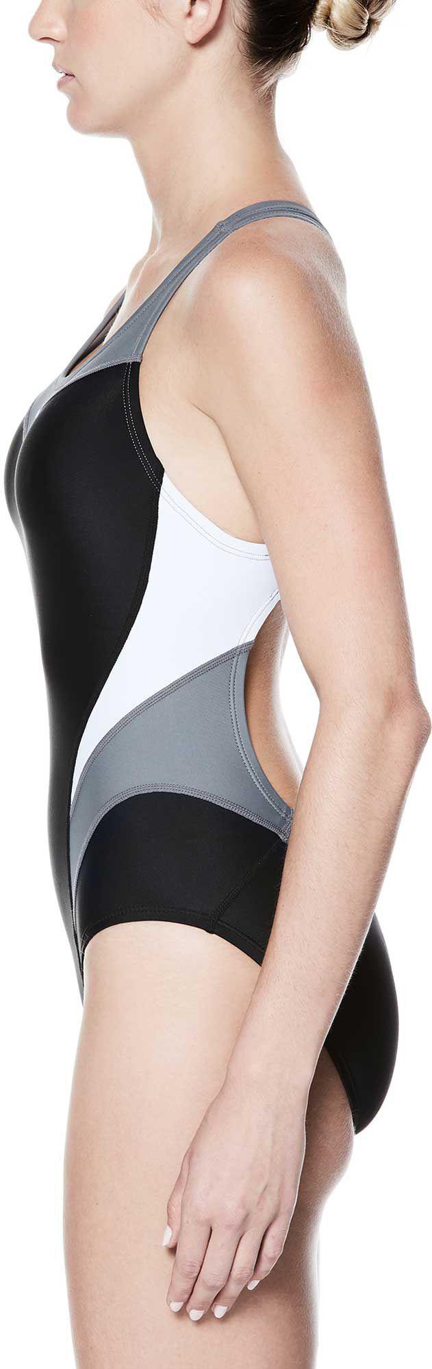 nike women's victory color block power back tank swimsuit