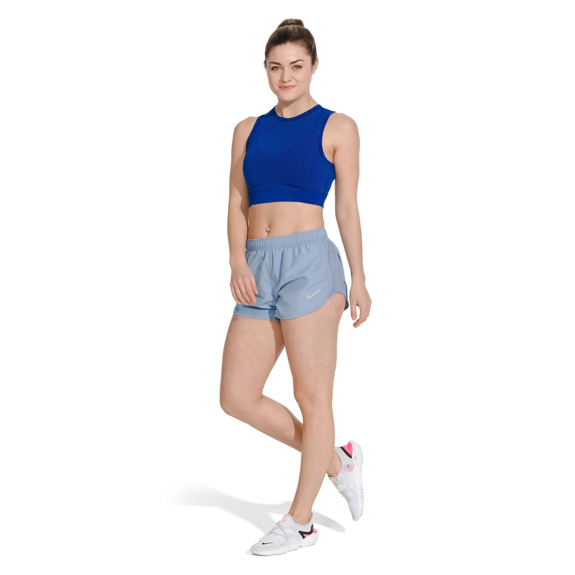 Nike Synthetic Dry High Cut Tempo Running Shorts in Blue - Lyst
