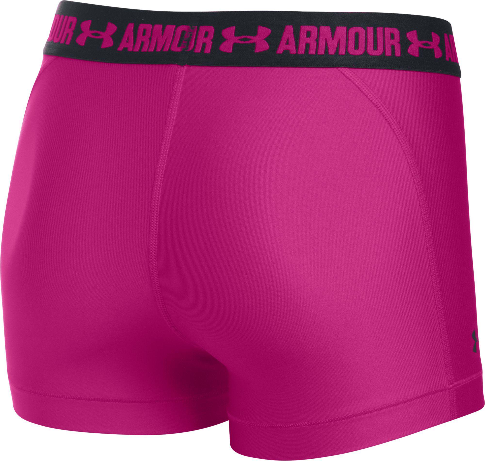 pink under armour compression shorts