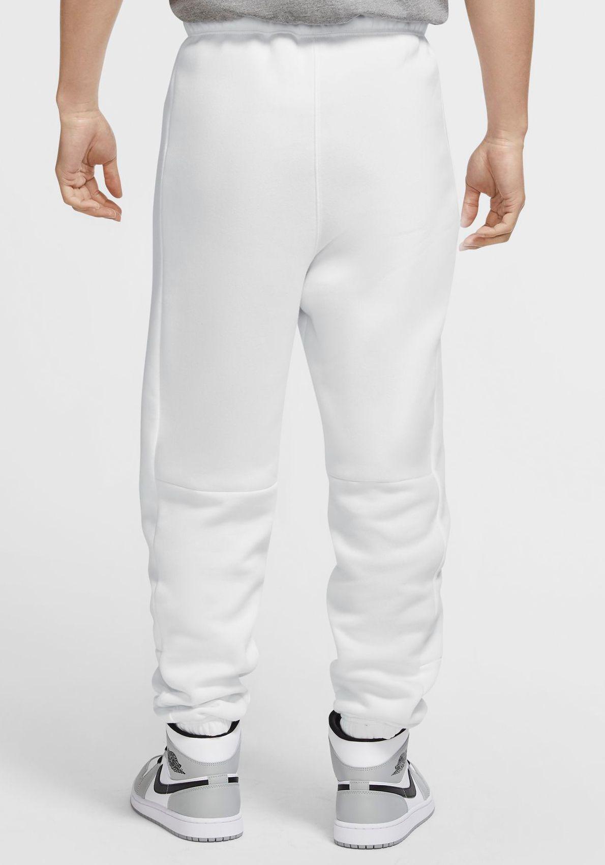 Nike Jumpman Classic Fleece Pants in White/White (White) for Men - Lyst
