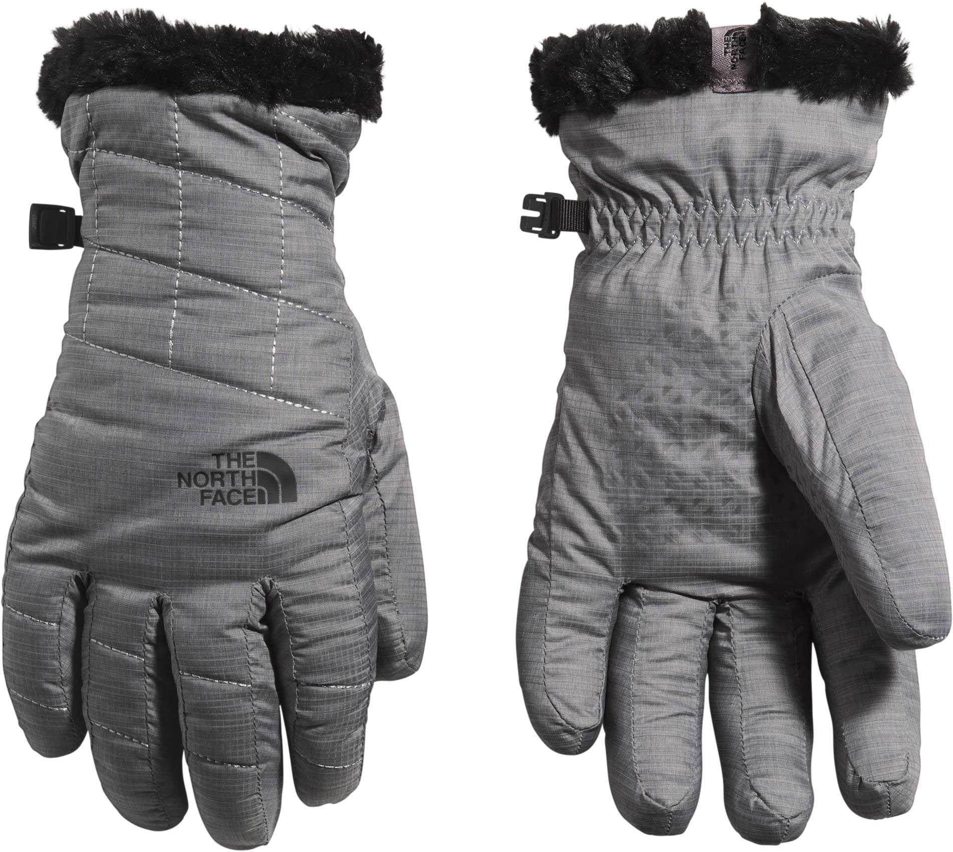 The North Face Fleece Mossbud Swirl Gloves in Gray Lyst