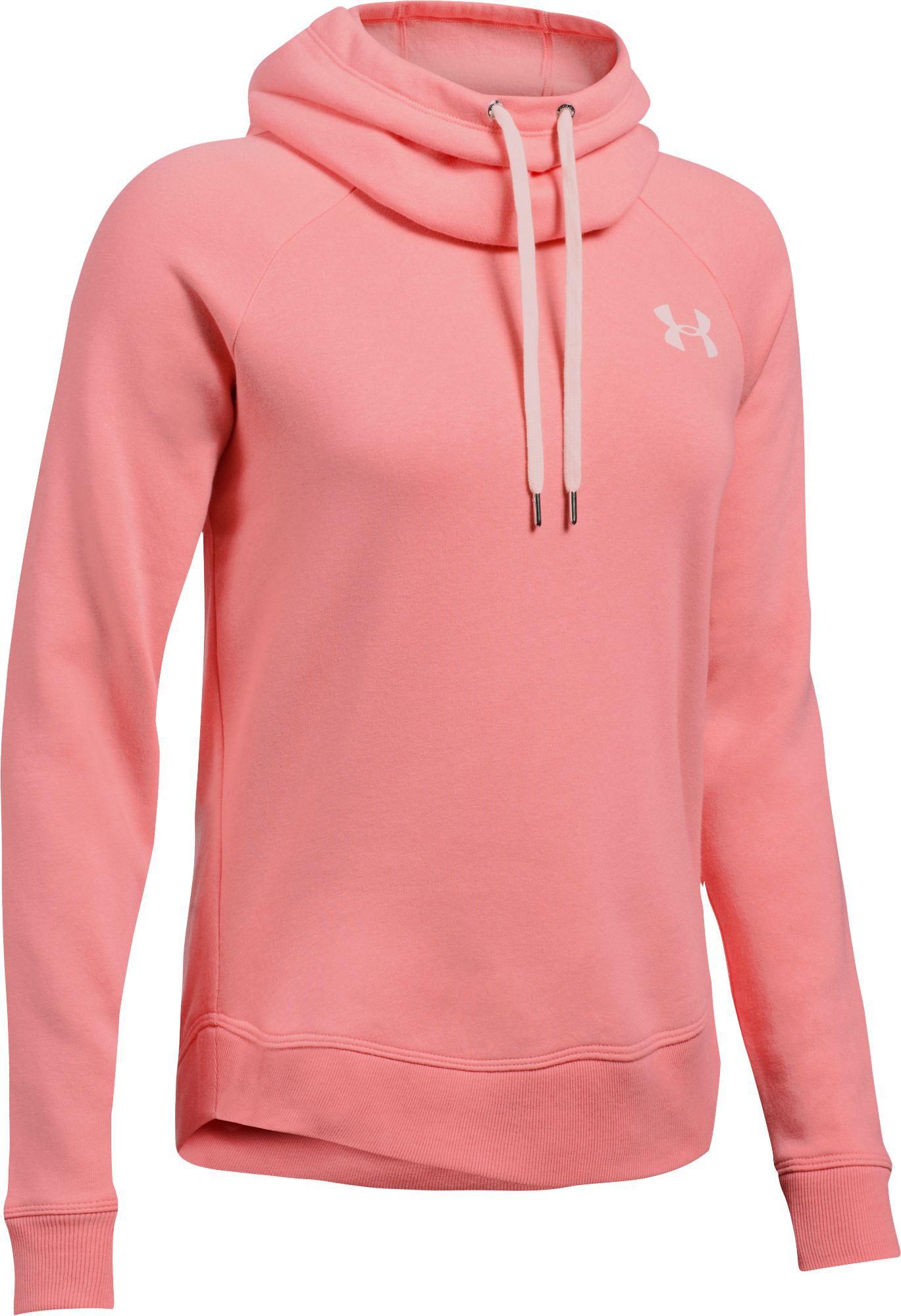 coral under armour hoodie