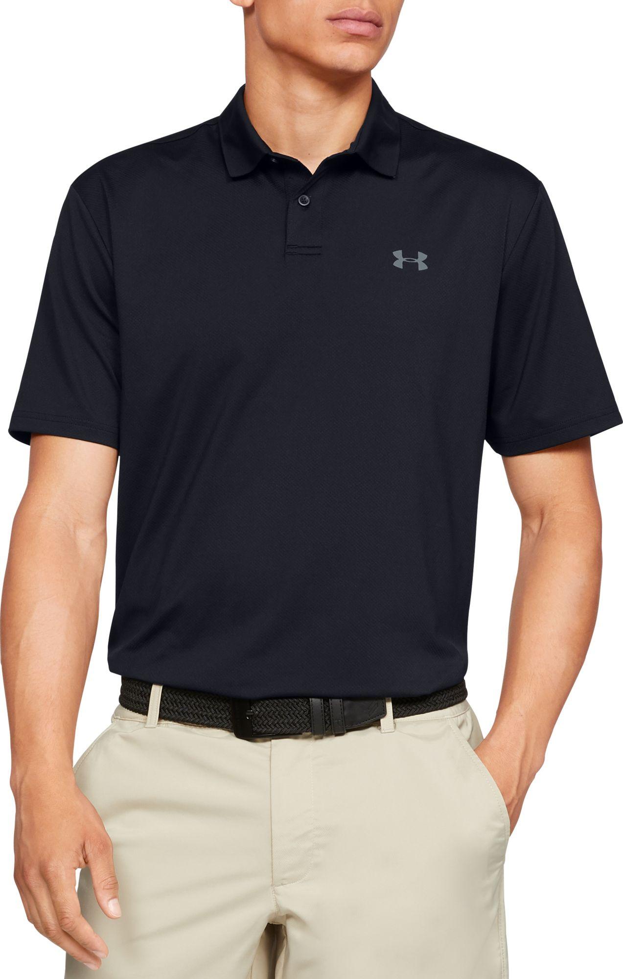 Under Armour Synthetic Performance 2.0 Golf Polo in Black for Men - Lyst