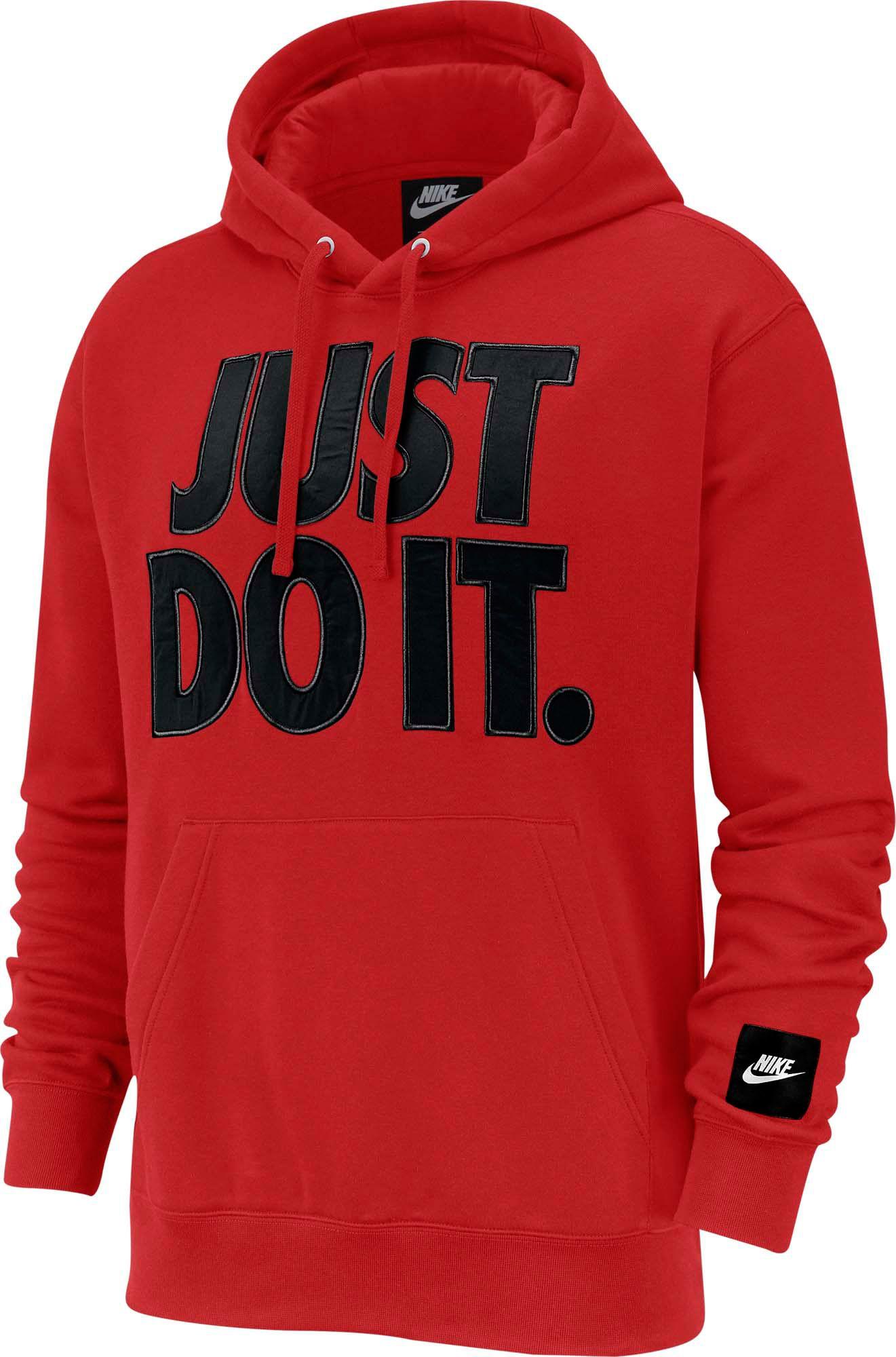 red nike hoodie and sweatpants set
