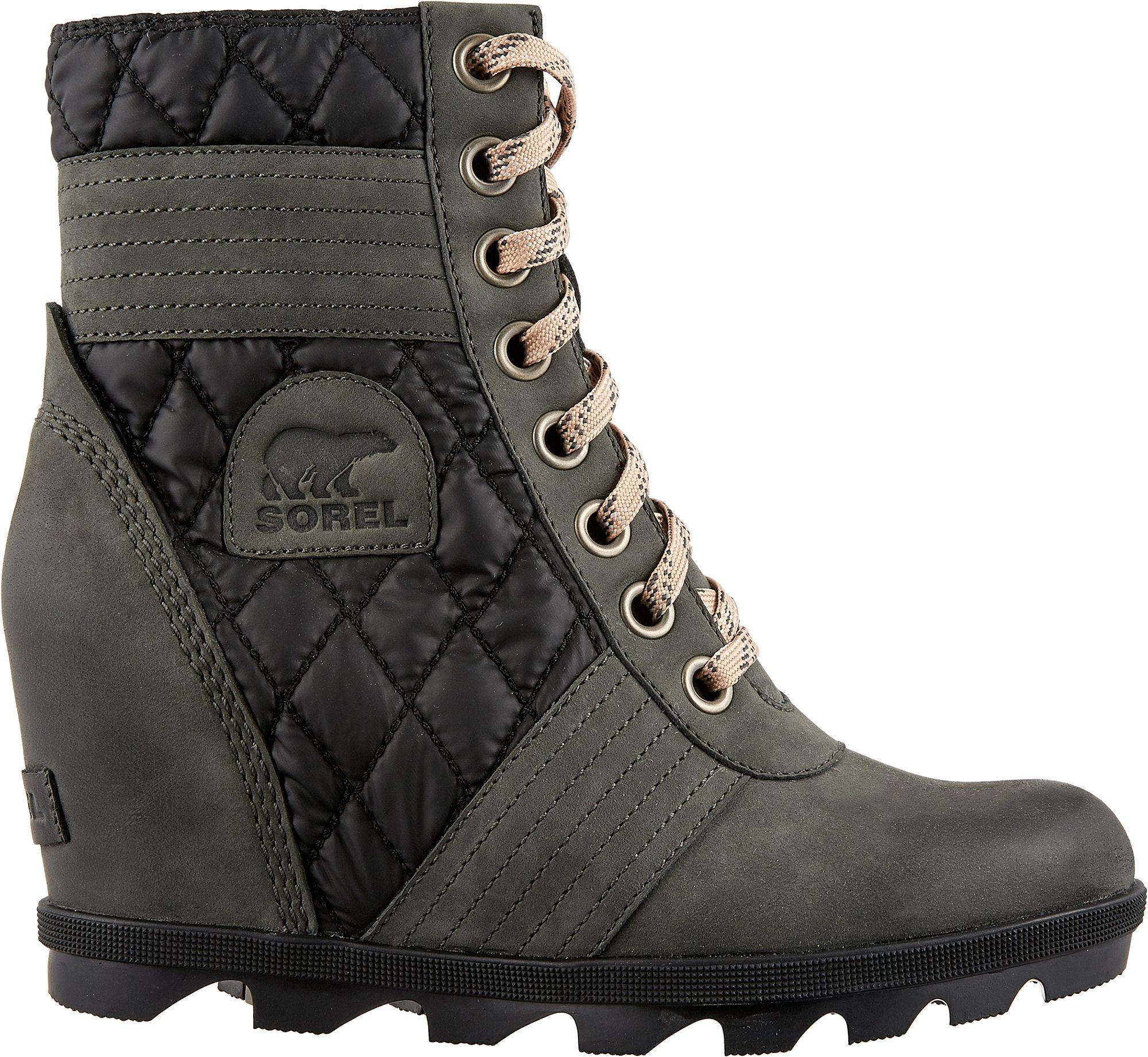 sorel leopard wedge boots