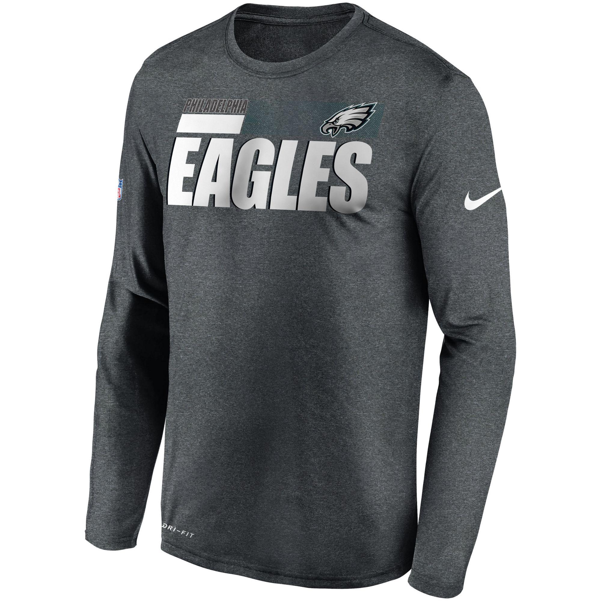 Nike Philadelphia Eagles Sideline Coach Long-sleeve T-shirt in Gray for ...